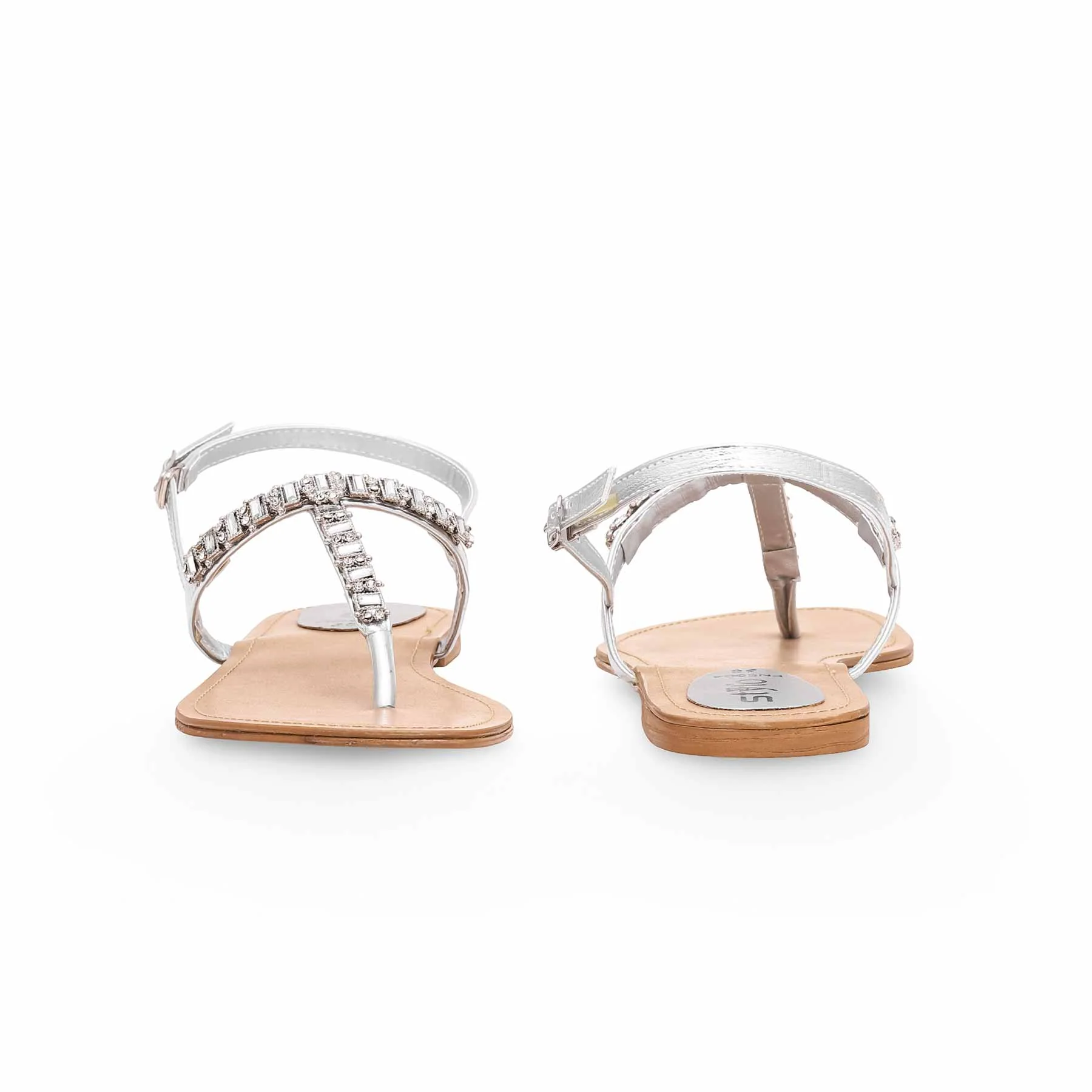Silver Fancy Sandal FN5904 - Image 3