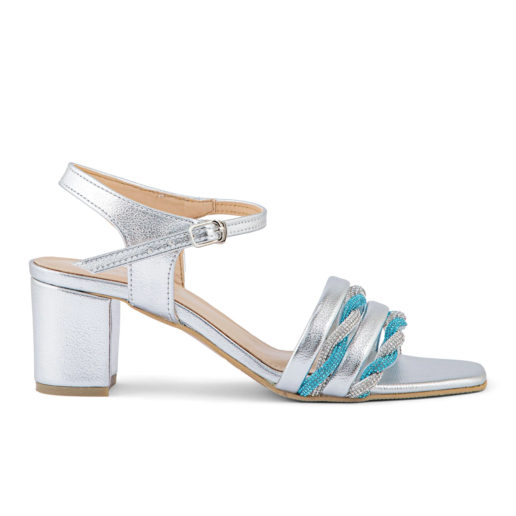 Silver Fancy Sandal FN5913 - Image 2