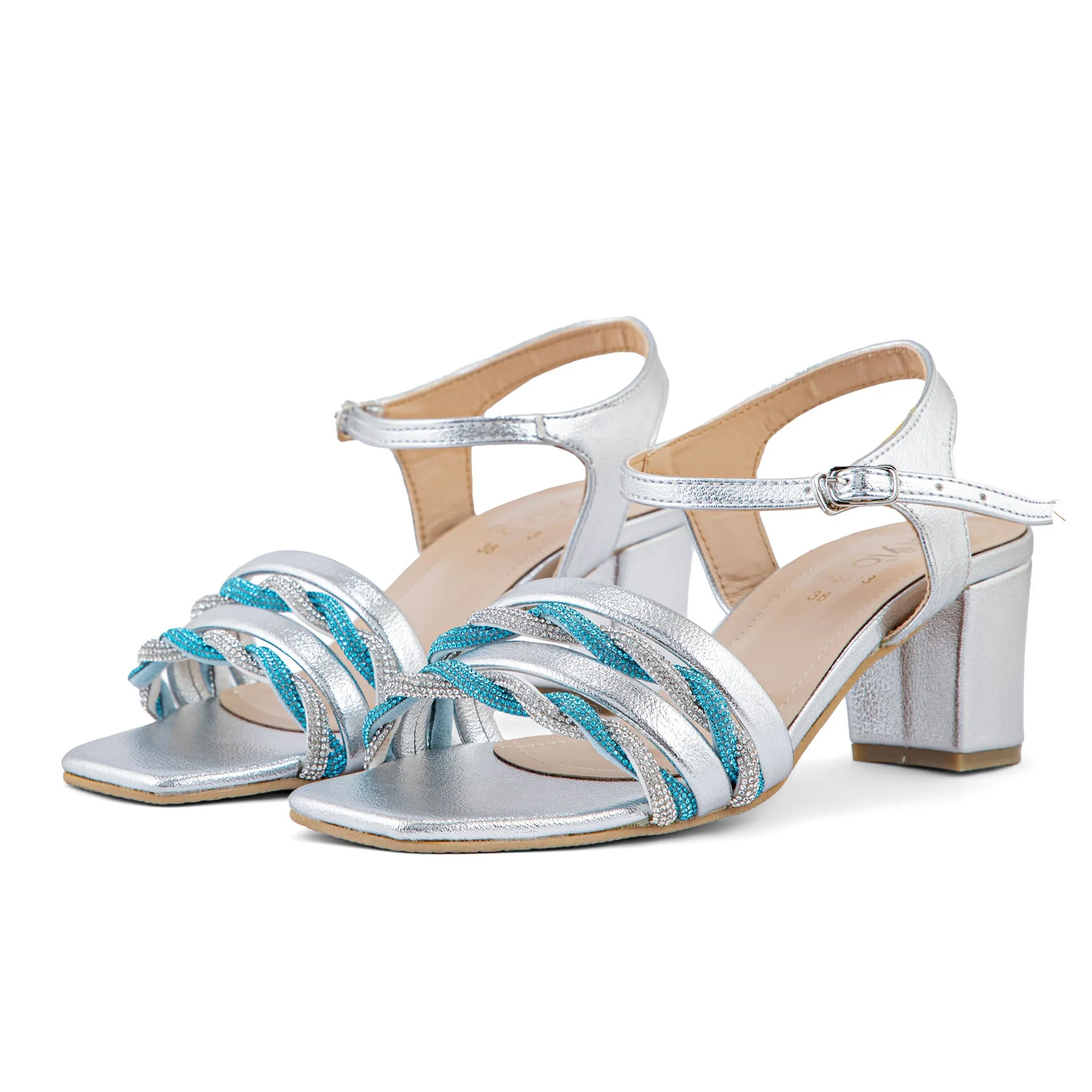 Silver Fancy Sandal FN5913 - Image 3