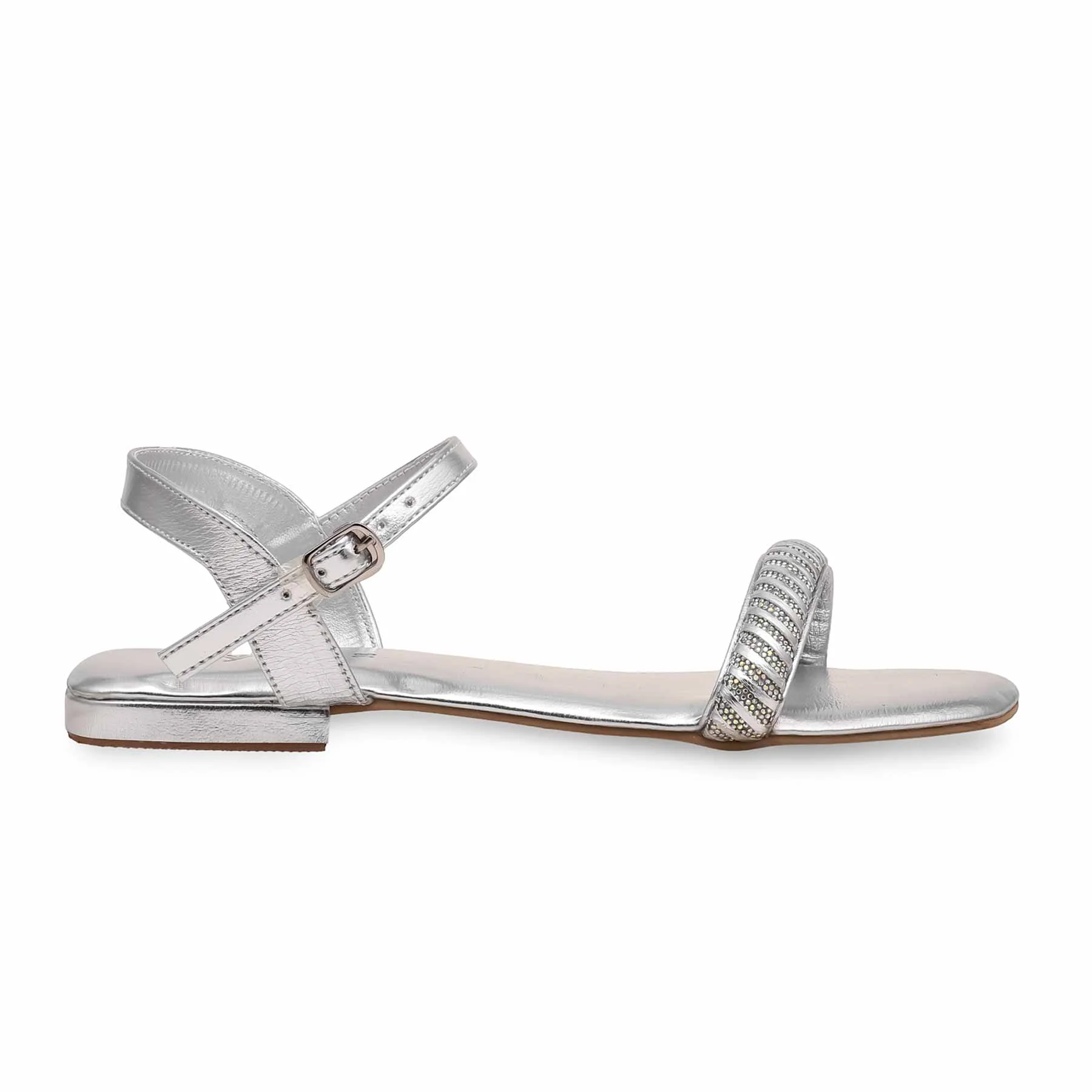 Silver Fancy Sandal FN5918 - Image 2