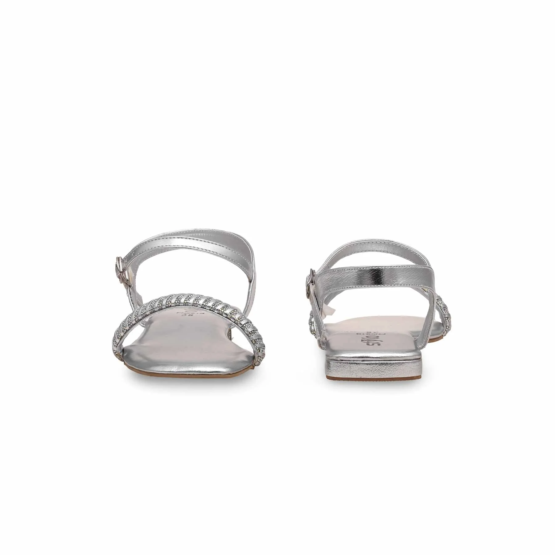 Silver Fancy Sandal FN5918 - Image 4