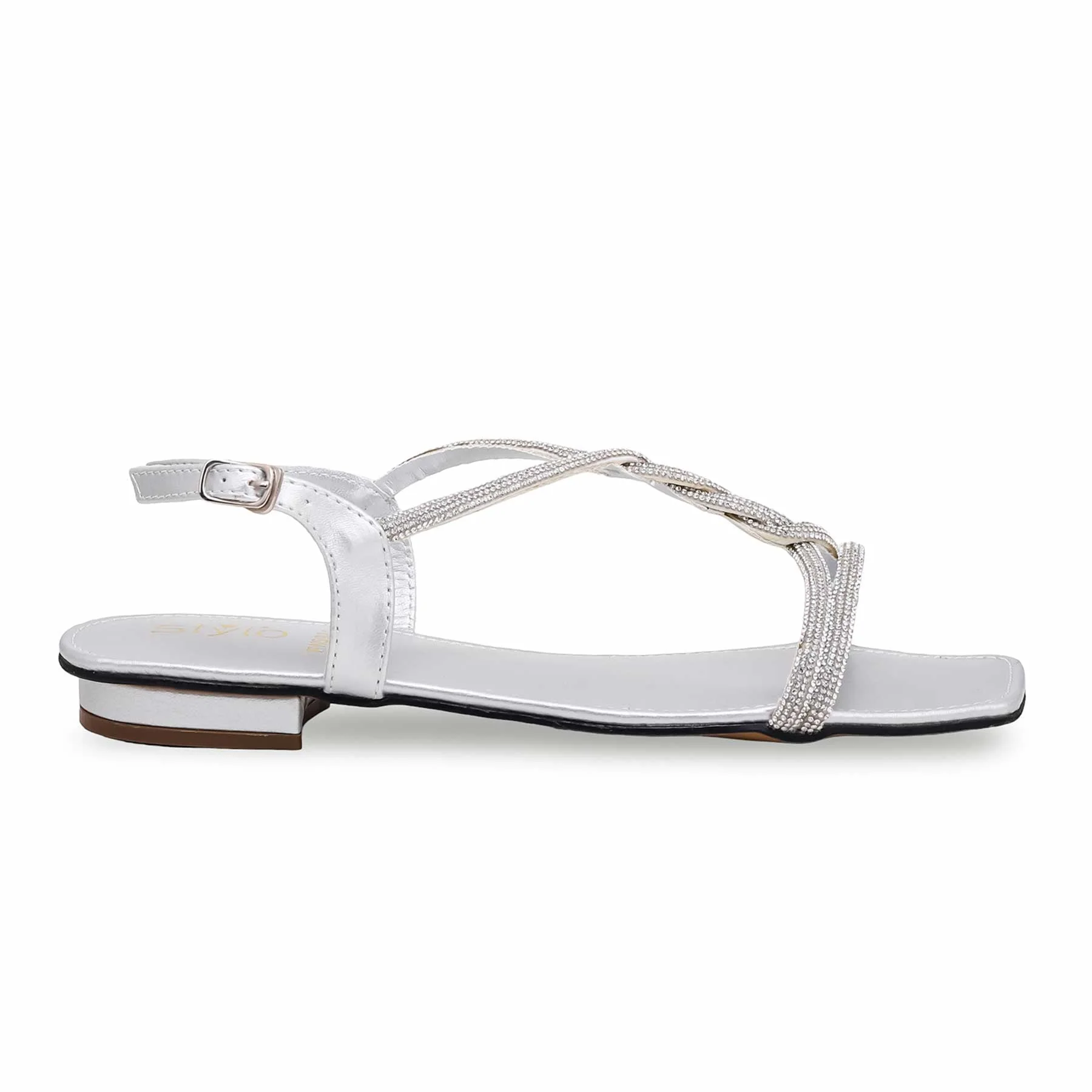Silver Fancy Sandal FN5921 - Image 2