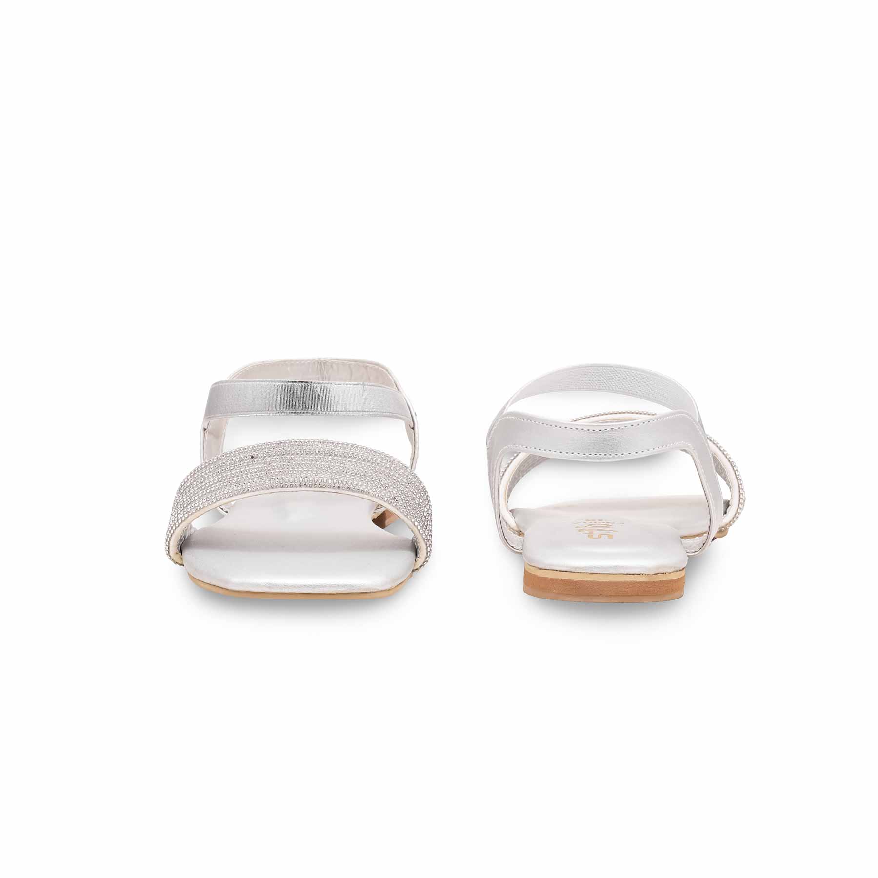 Silver Fancy Sandal FN6014 - Image 4