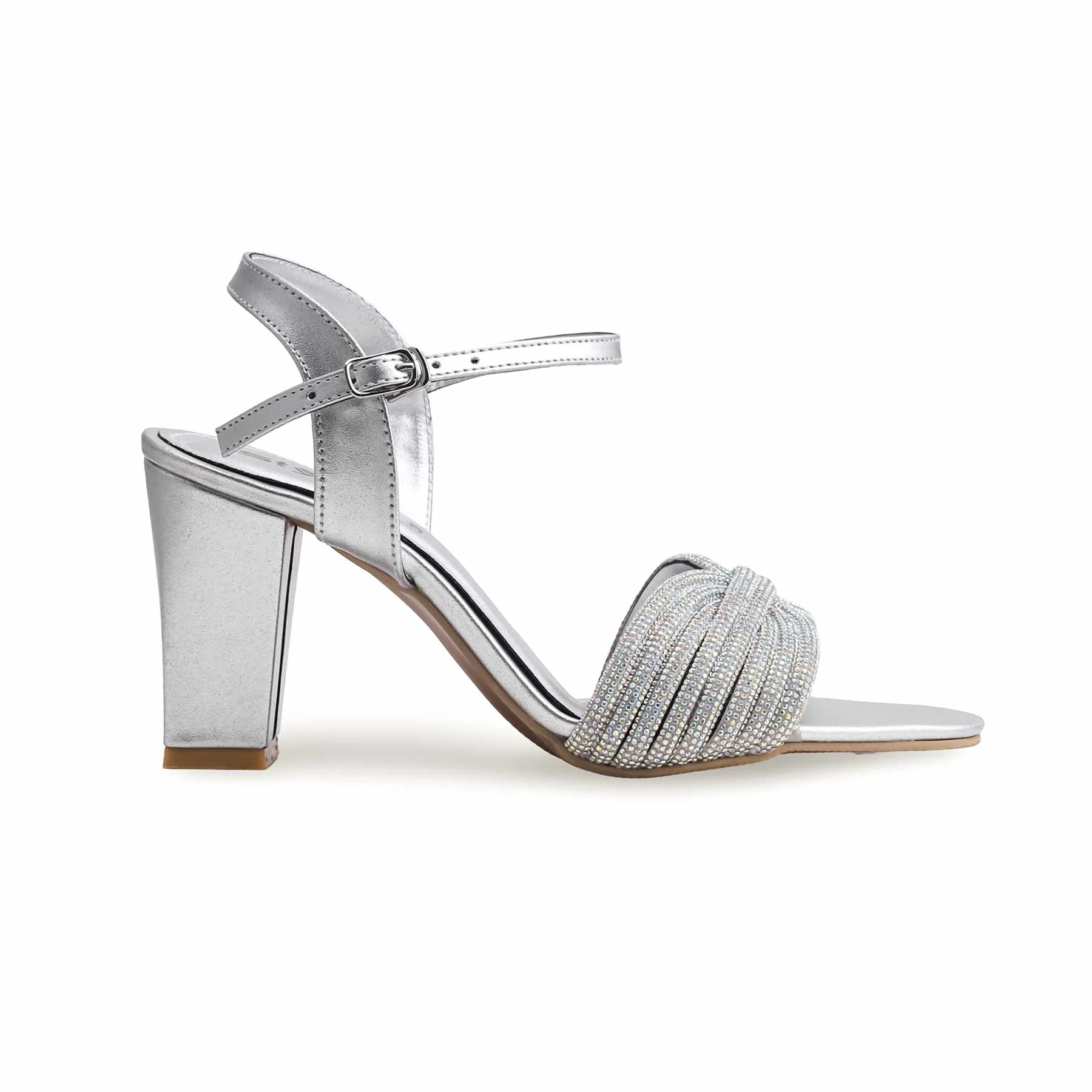Silver Fancy Sandal FN6056 - Image 2