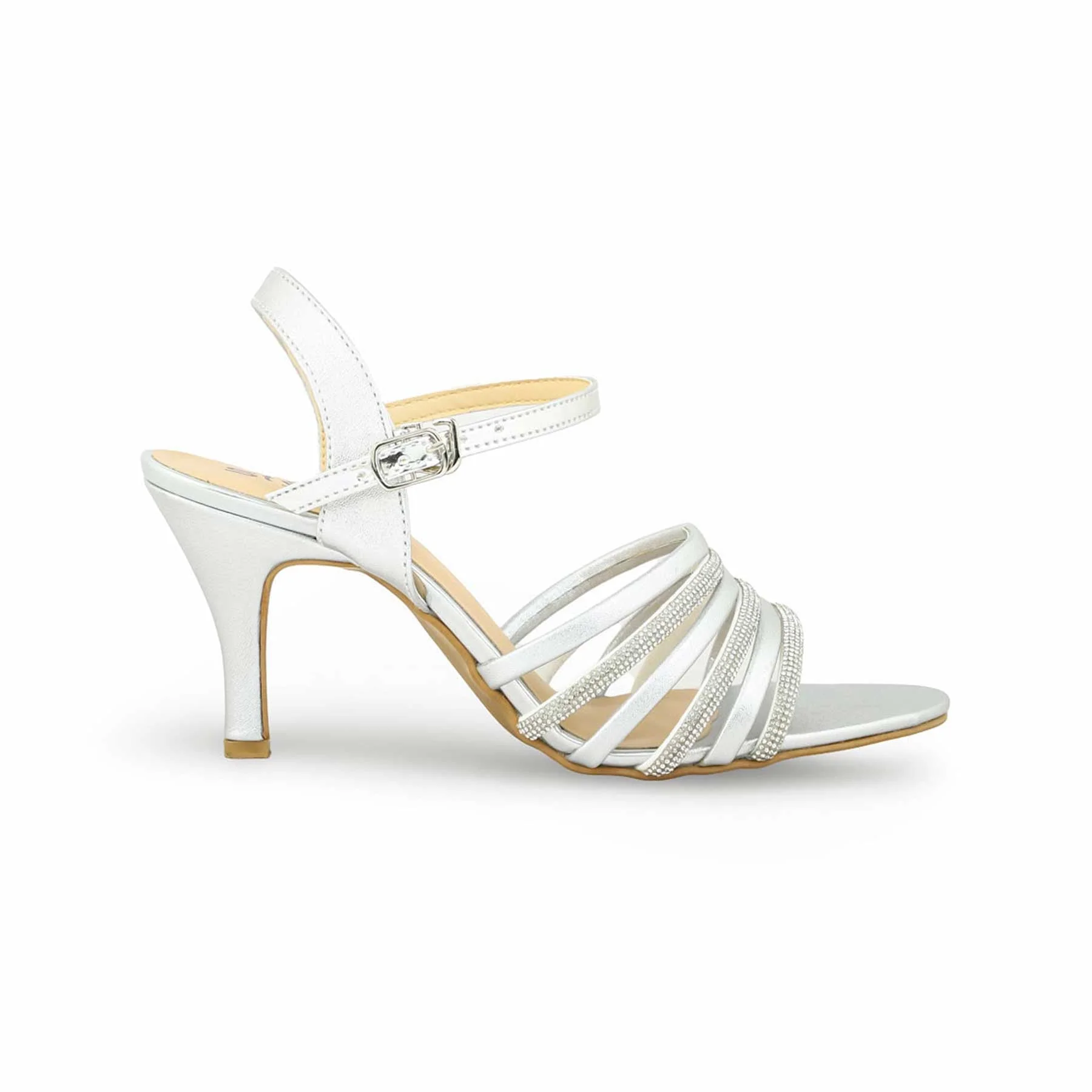 Silver Fancy Sandal FN6093 - Image 2