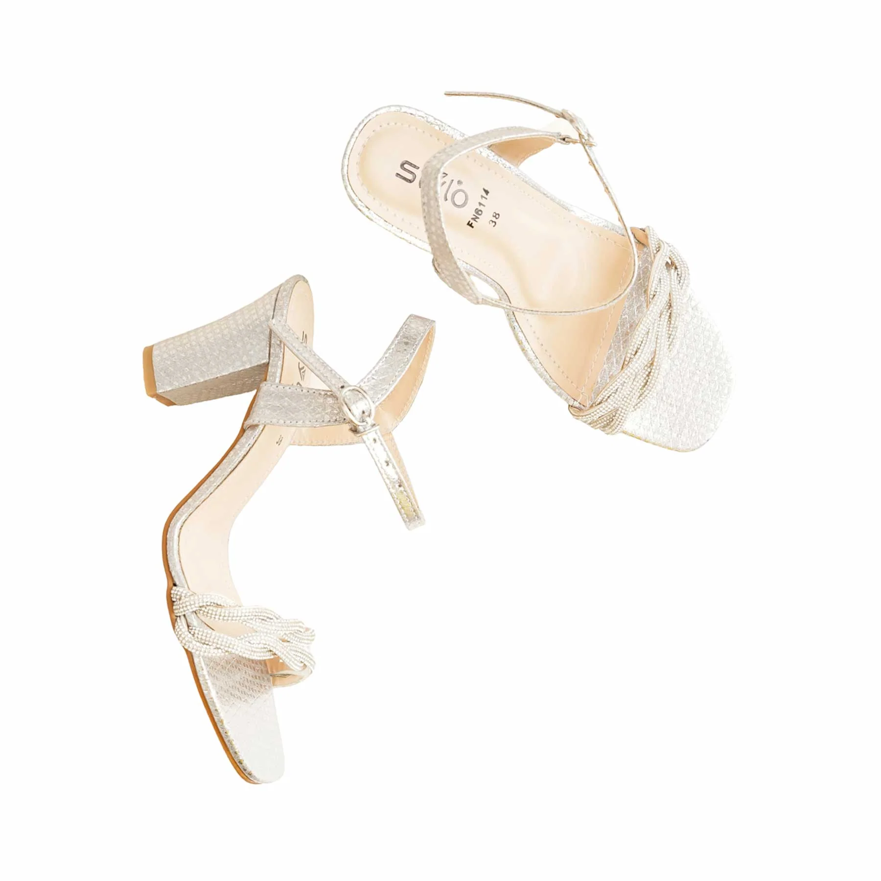 Silver Fancy Sandal FN6114 - Image 5
