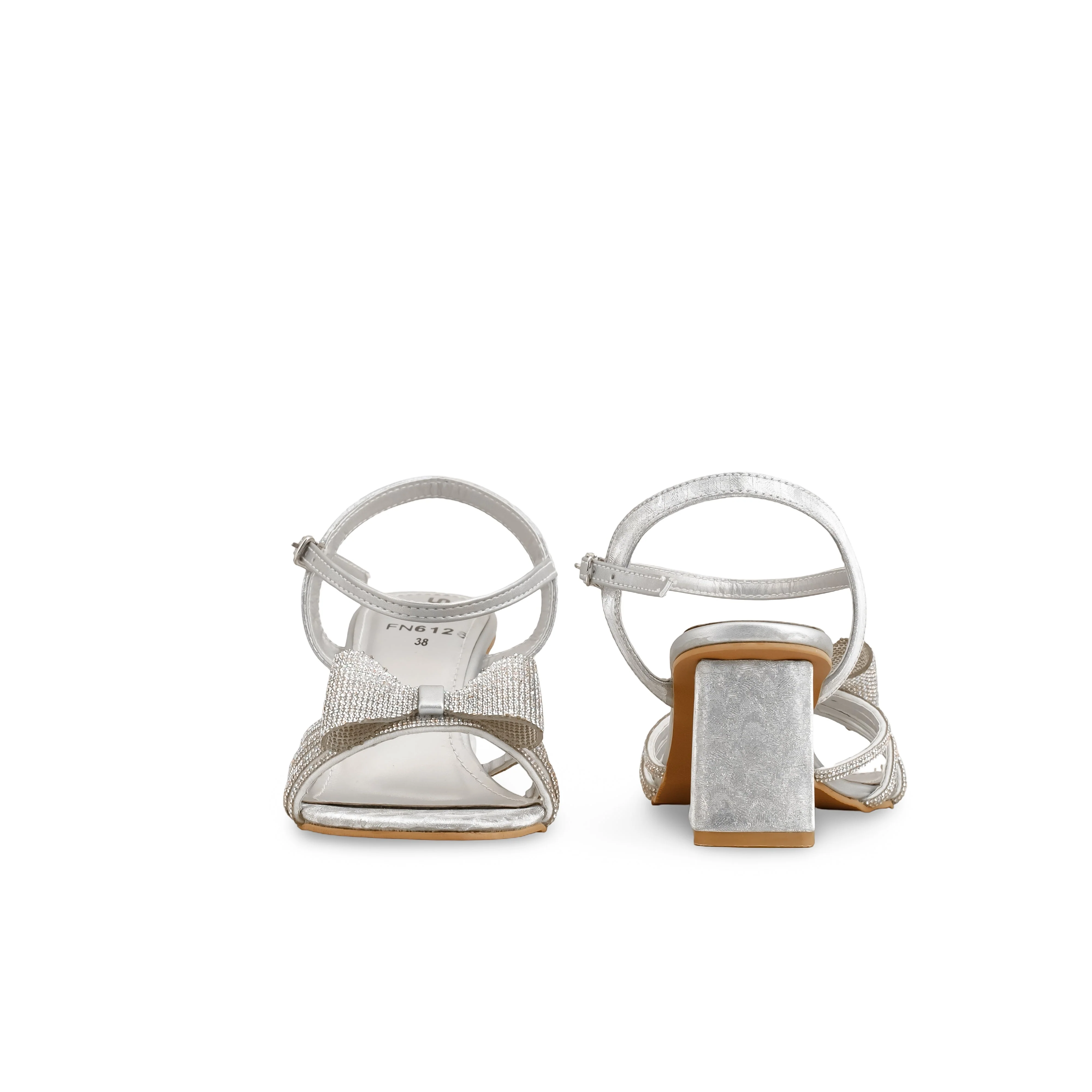 Silver Fancy Sandal FN6126 - Image 4