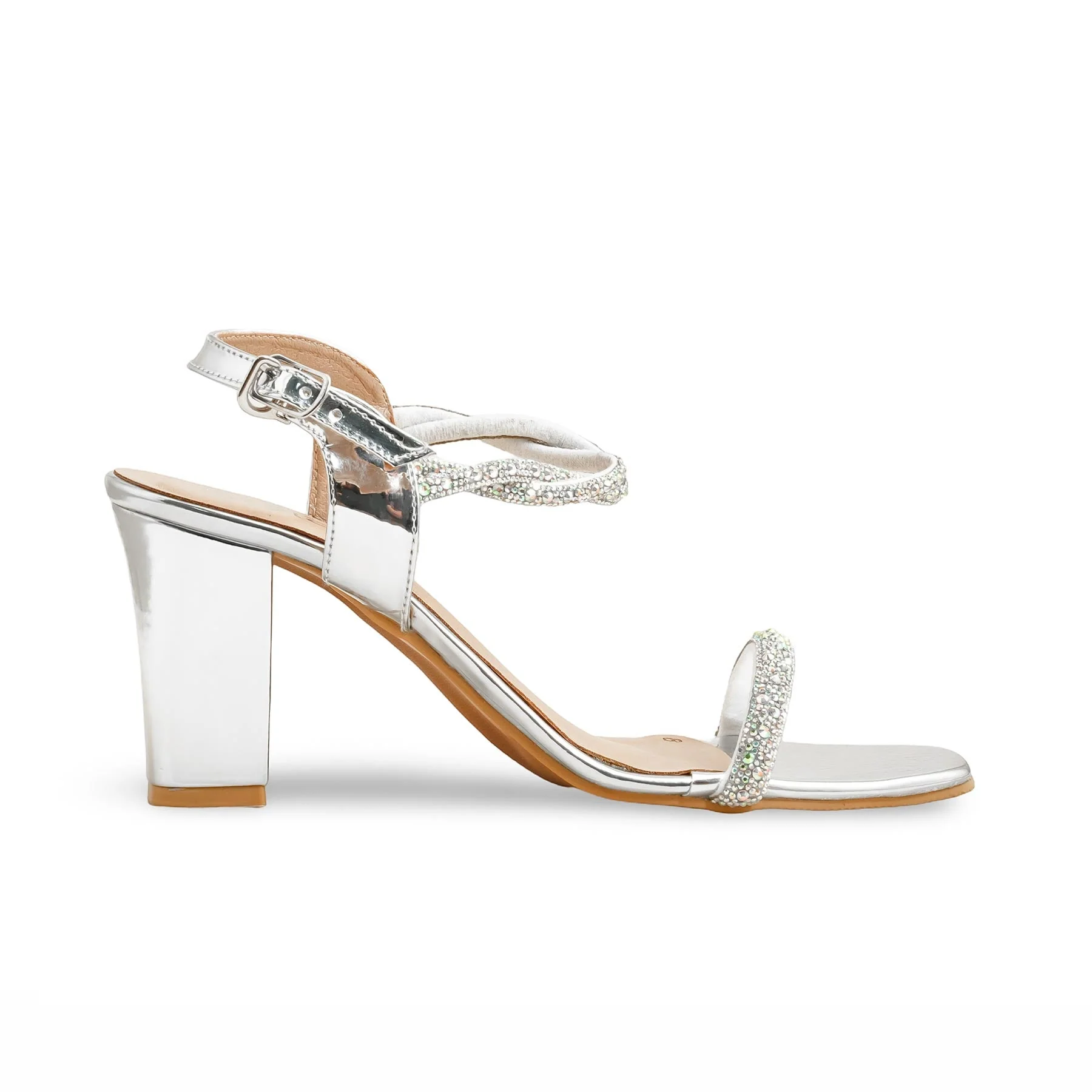 Silver Fancy Sandal FN6204 - Image 2