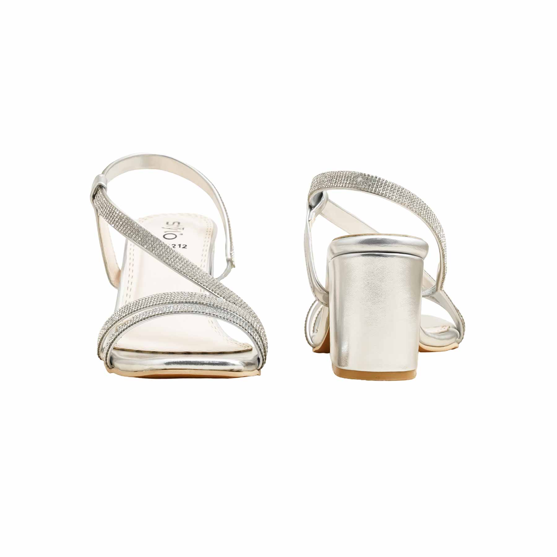 Silver Fancy Sandal FN6212 - Image 4
