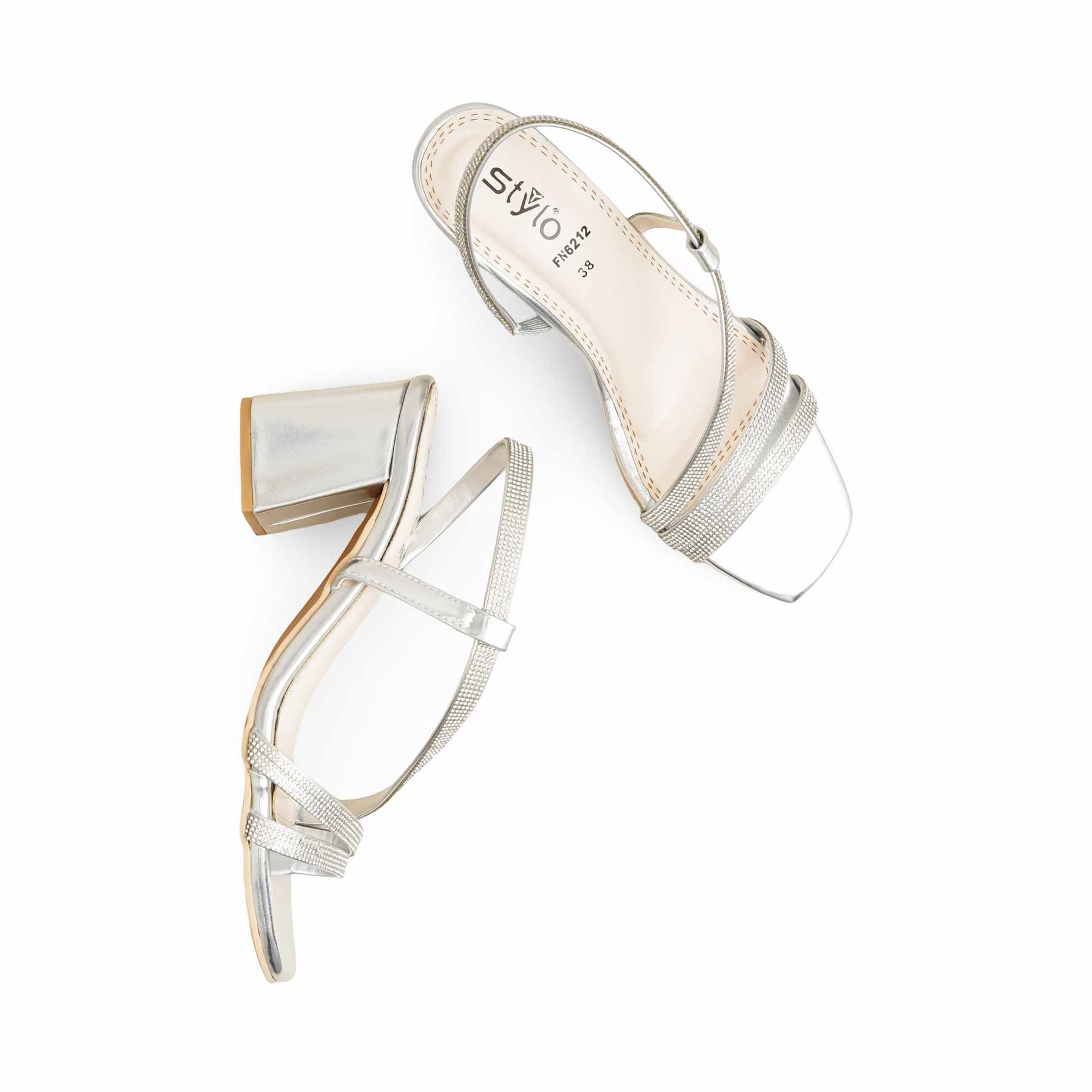 Silver Fancy Sandal FN6212 - Image 5