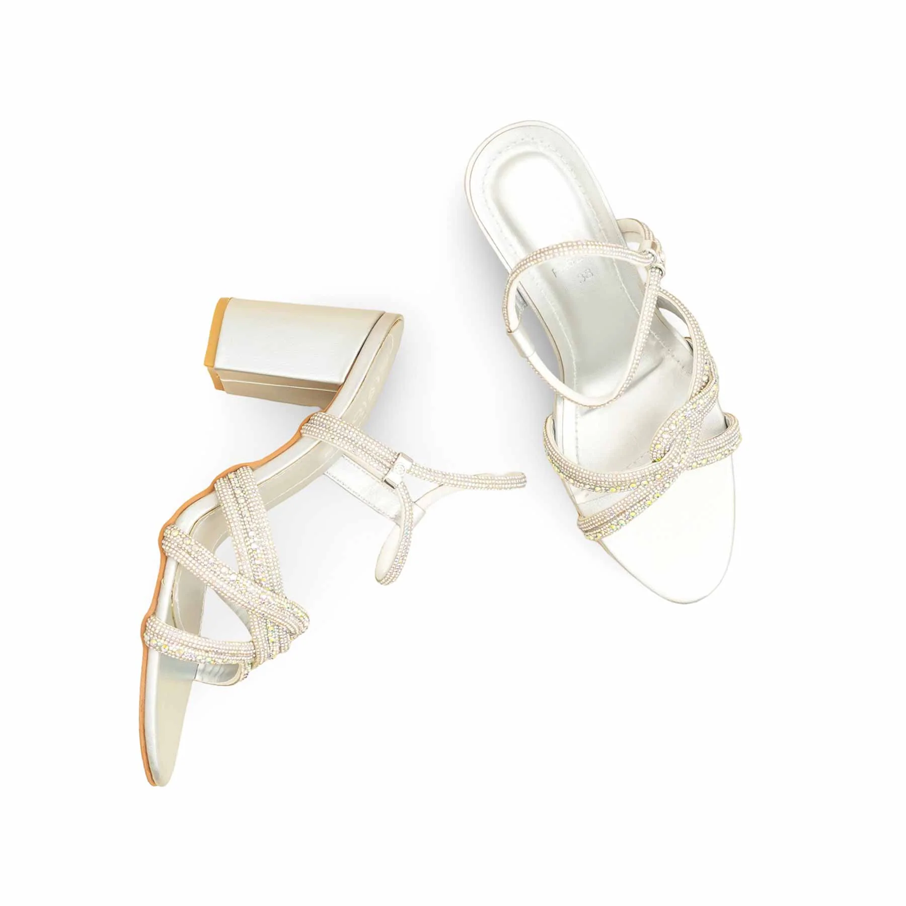 Silver Fancy Sandal FN6250 - Image 5