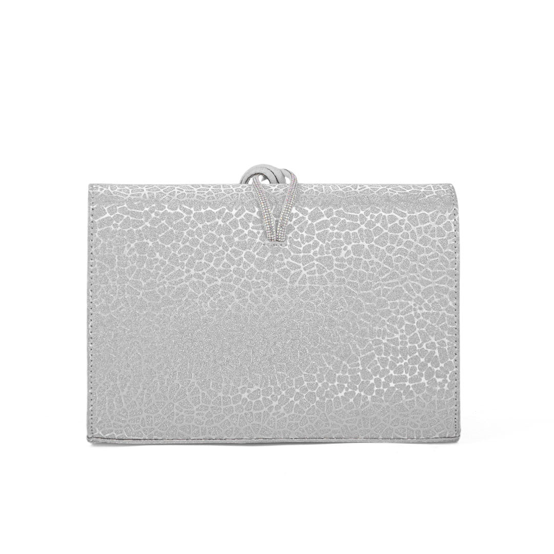 Silver Fancy Shoulder Bag For Ladies P55626 - Image 4