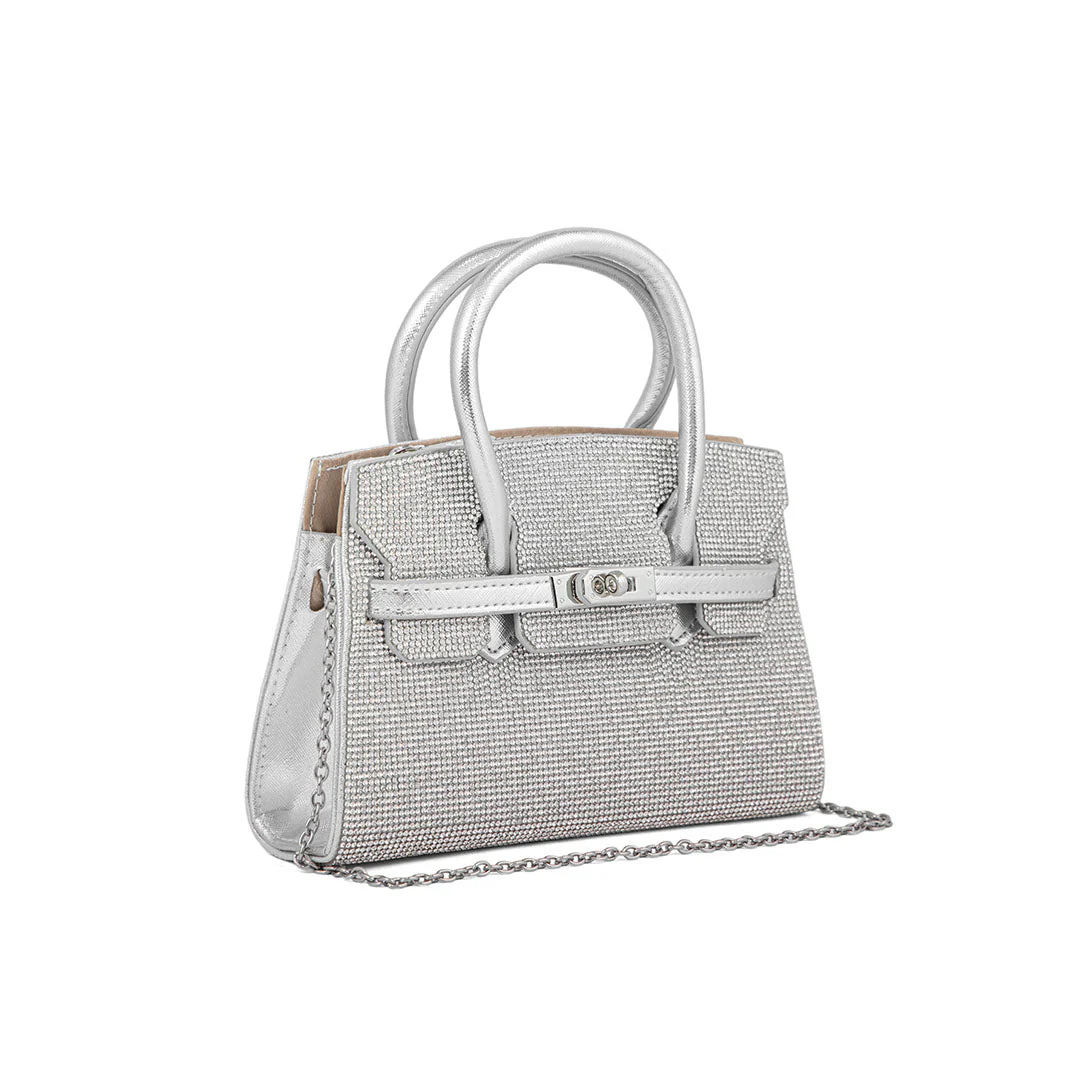Silver Fancy Shoulder Bag P24337 - Image 3