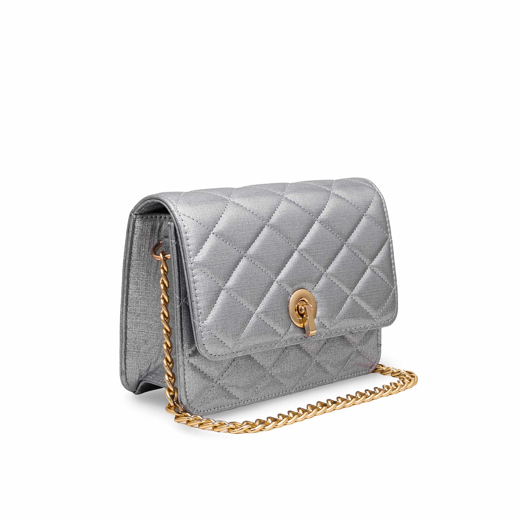 Silver Fancy Shoulder Bag P55616 - Image 2