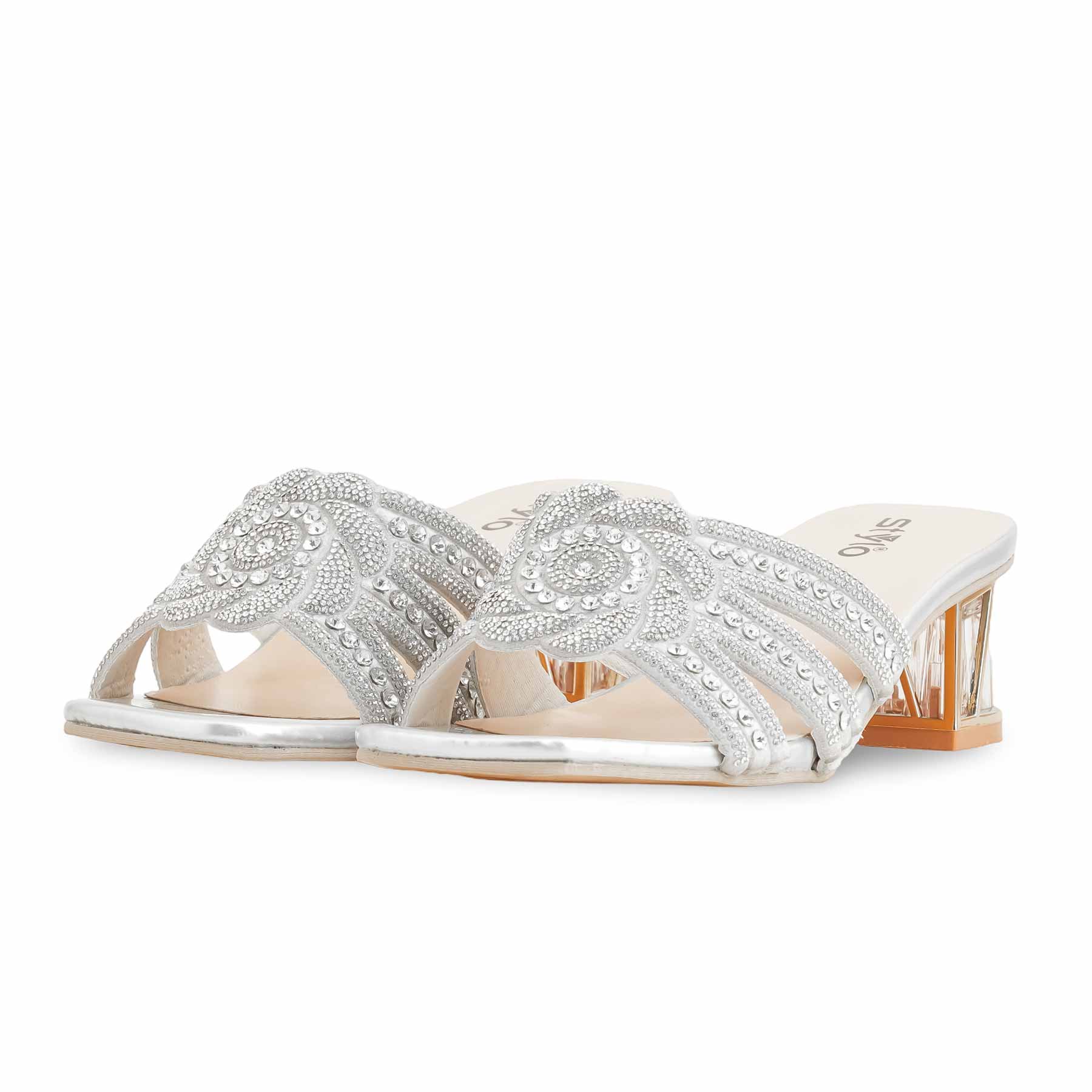Silver Fancy Slipper FN7950 - Image 3