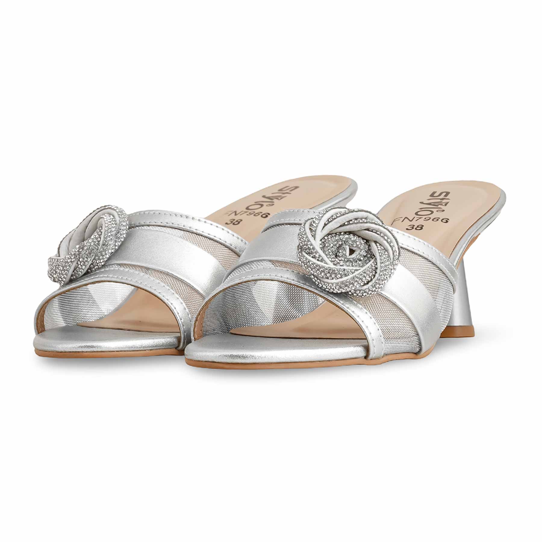 Silver Fancy Slipper FN7966 - Image 3