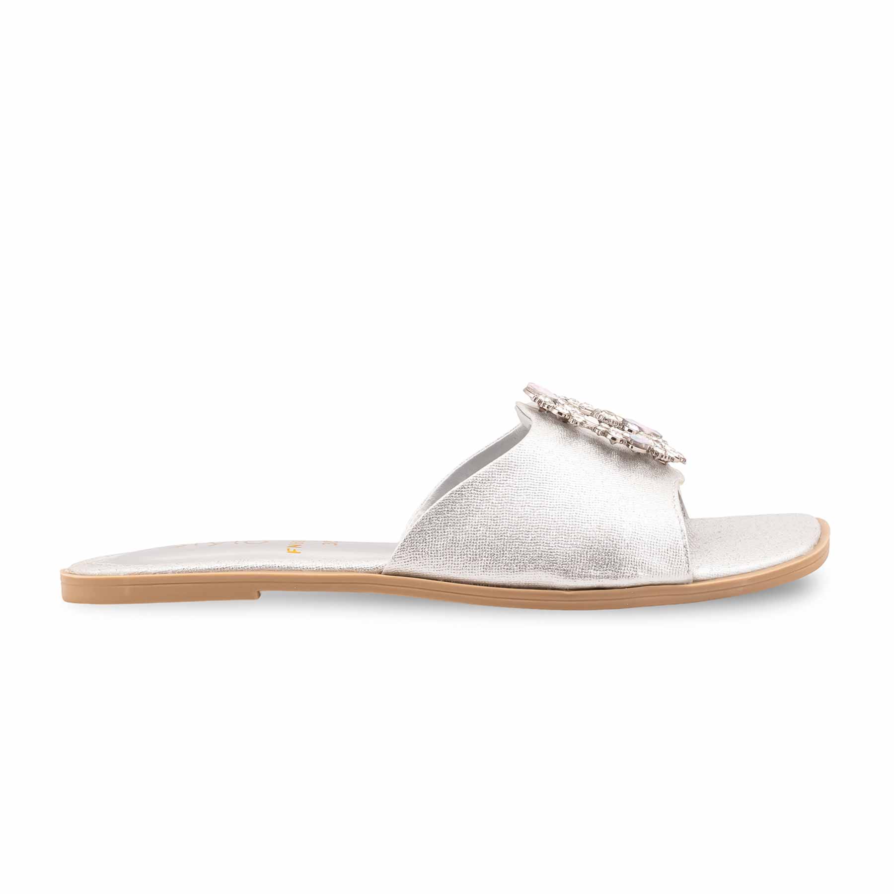Silver Fancy Slipper For Ladies FN8036 - Image 2