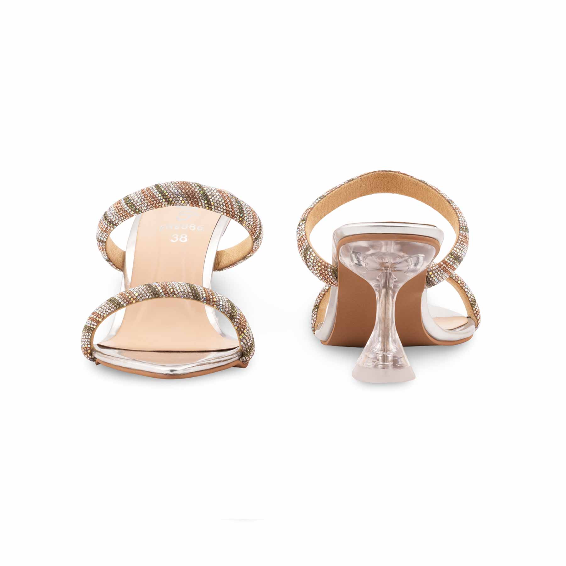 Silver Fancy Slipper For Ladies FN8066 - Image 4
