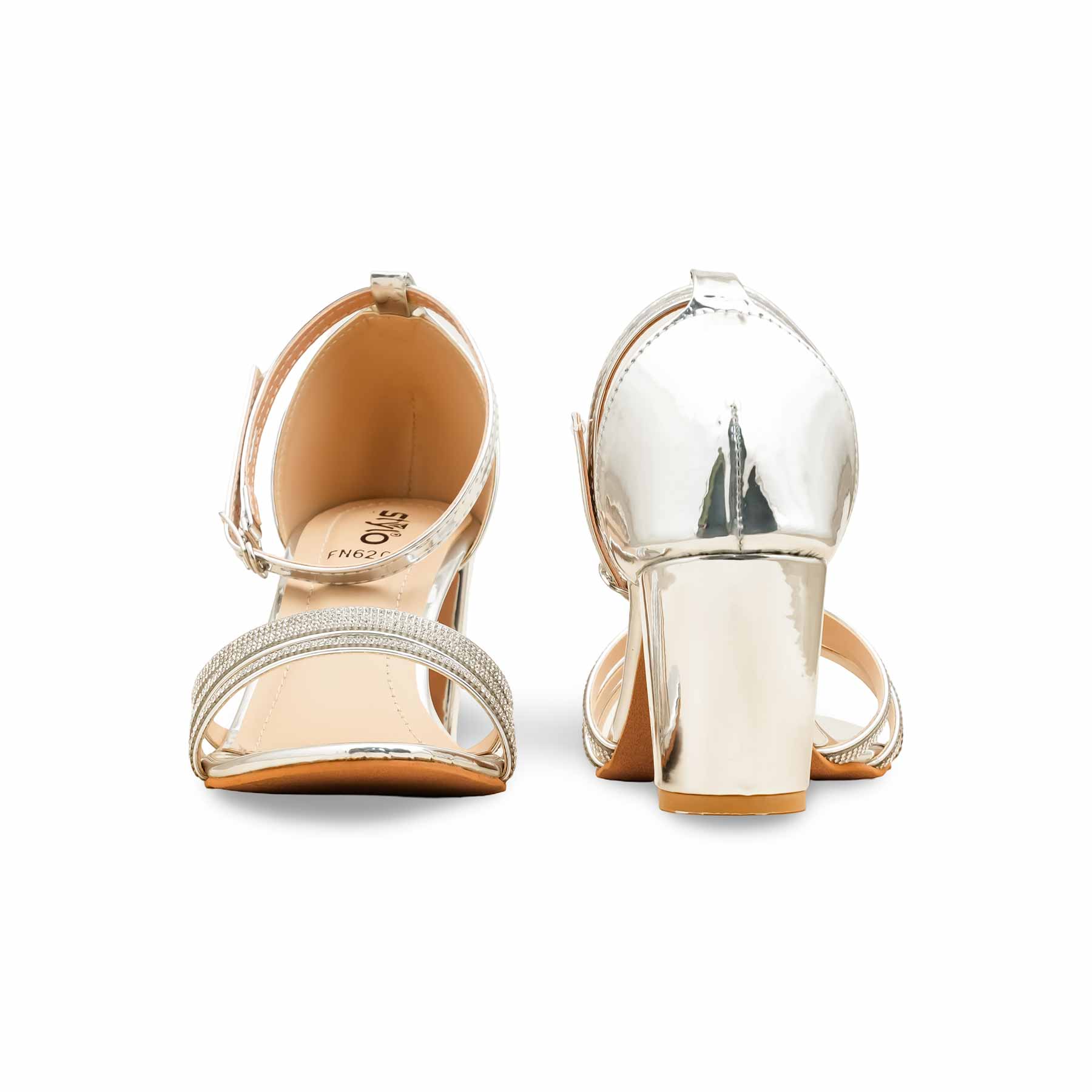 Silver Fancy Women Sandal FN6209 - Image 4