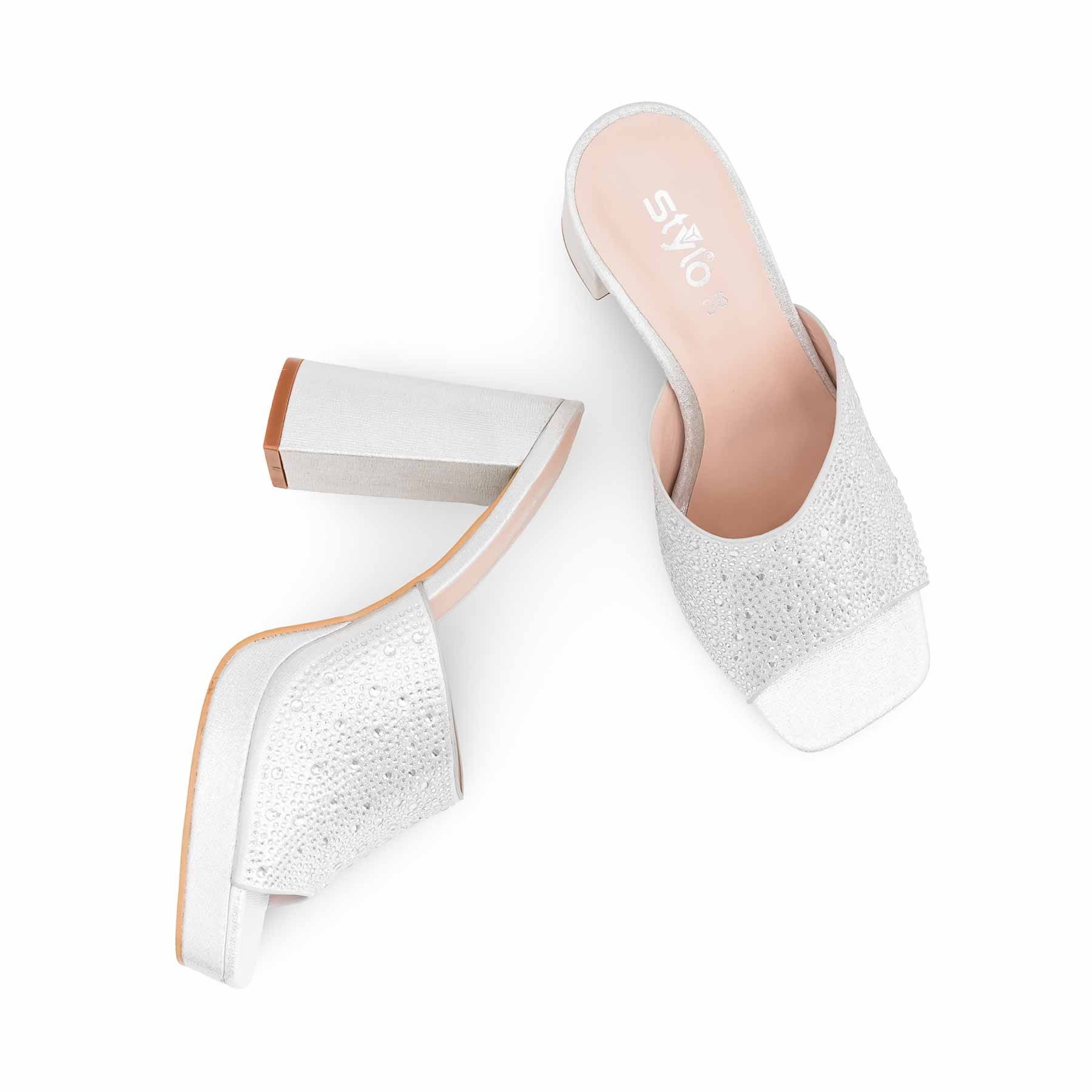 Silver Fancy Women Slipper FN8023 - Image 5