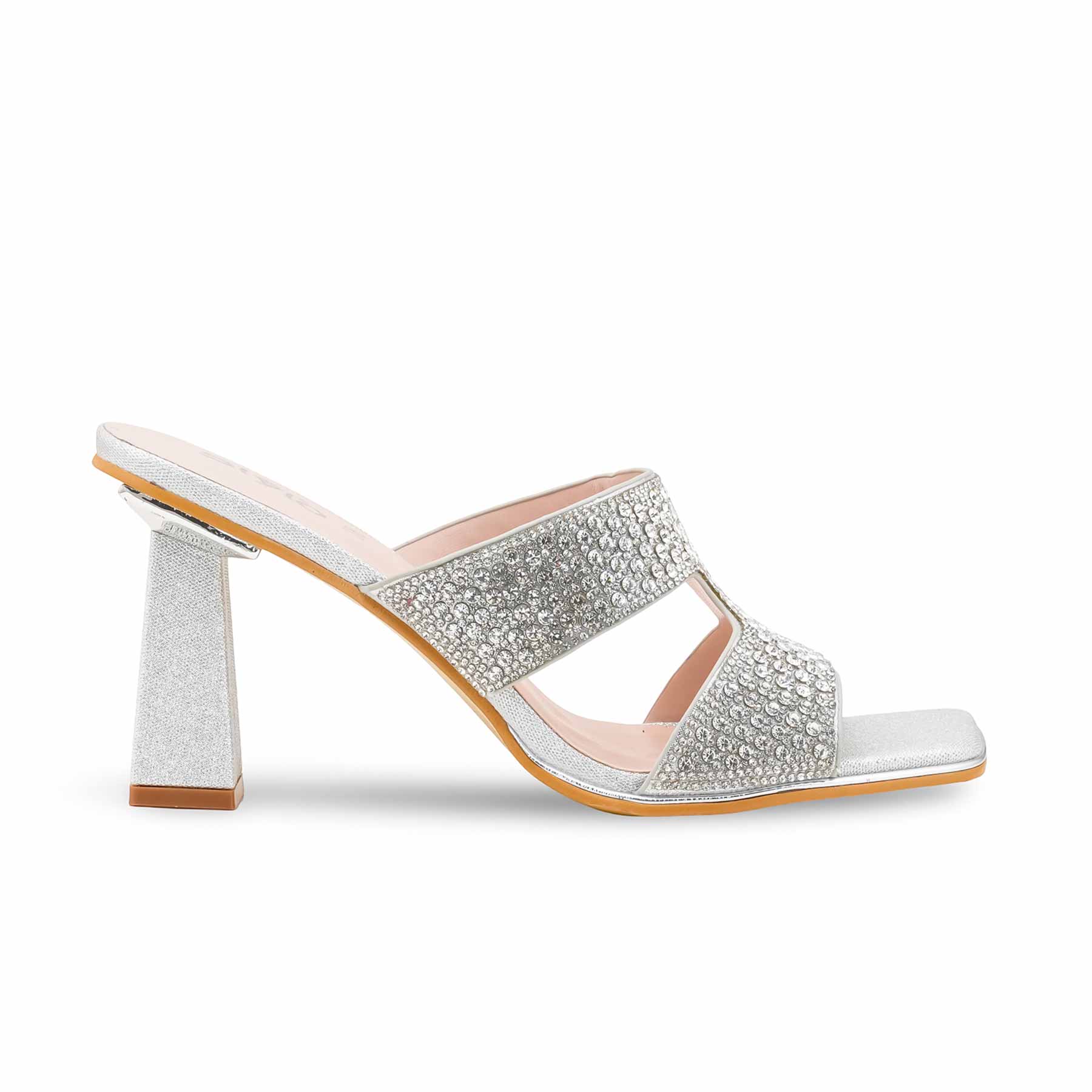 Silver Fancy Women Slipper FN8026 - Image 2