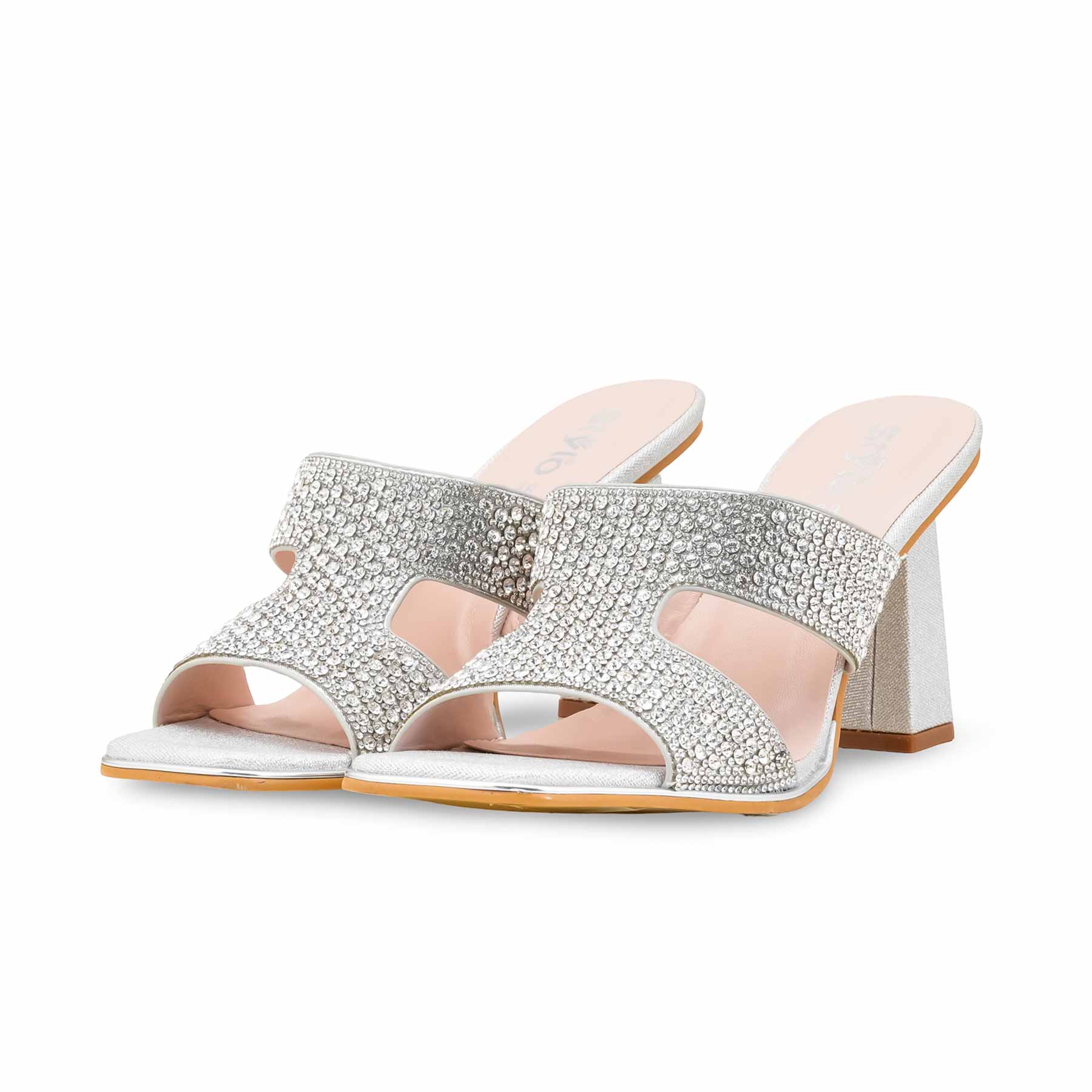 Silver Fancy Women Slipper FN8026 - Image 3