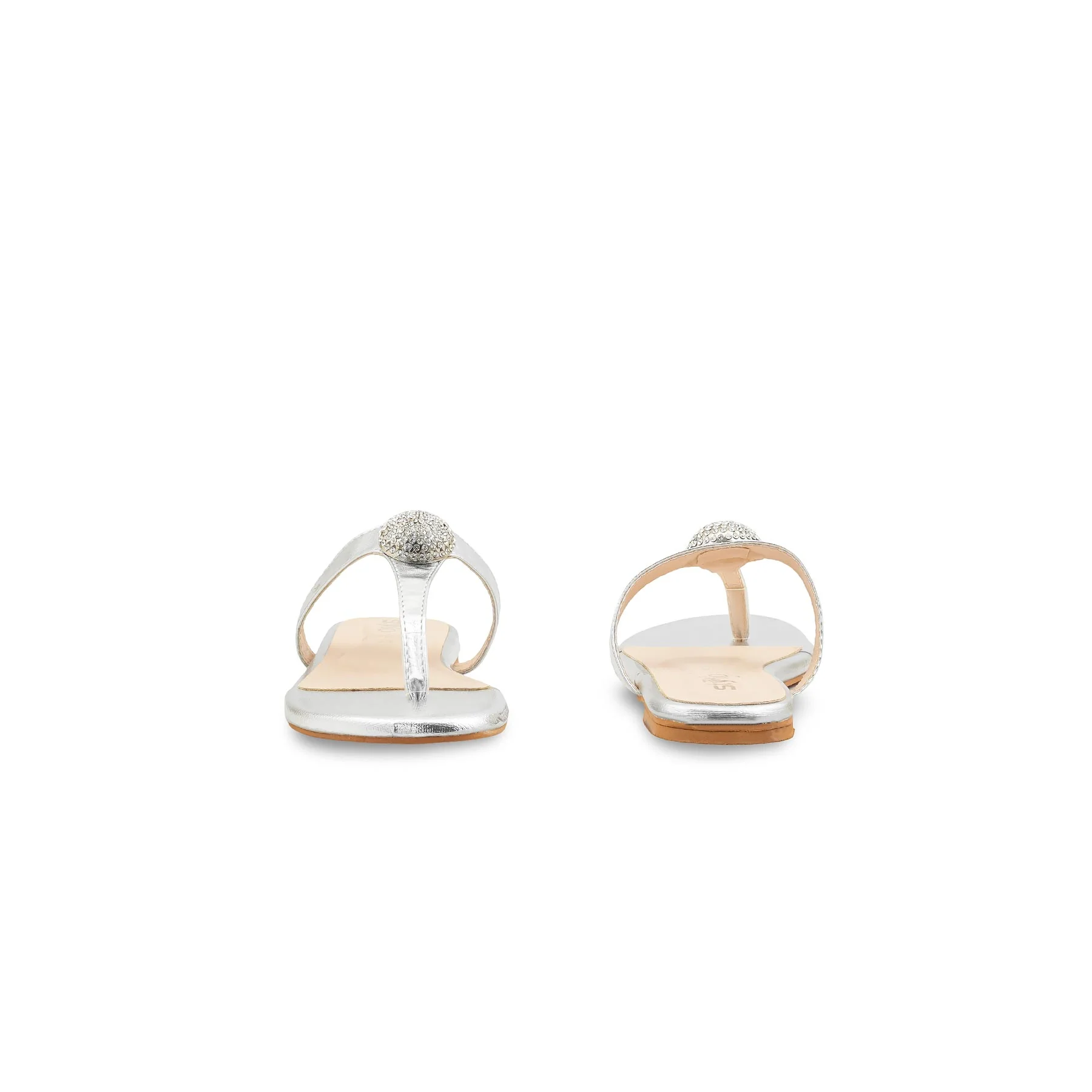 Silver Formal Chappal For Women FR0576 - Image 4