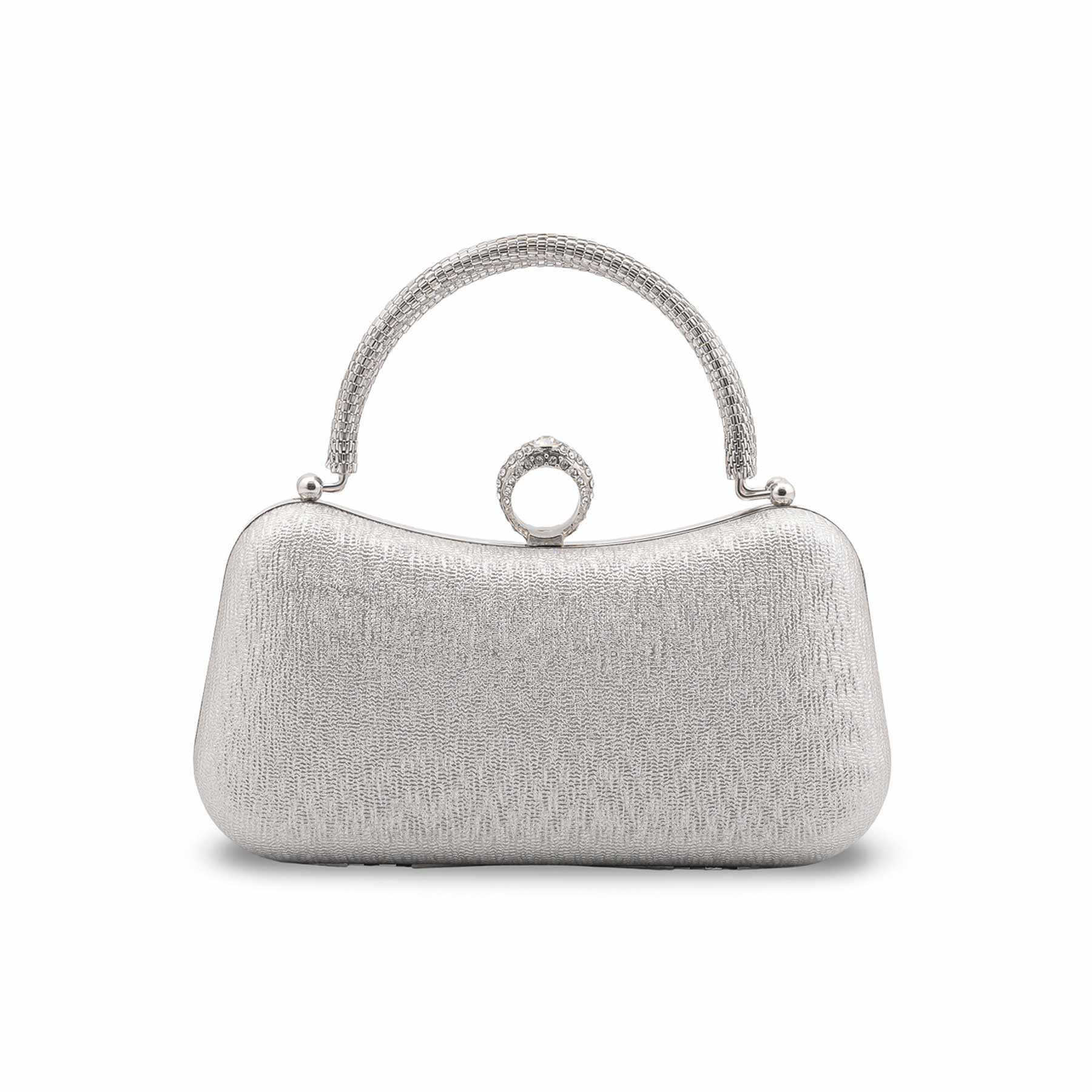 Silver Formal Clutch For Ladies P24437 - Image 4