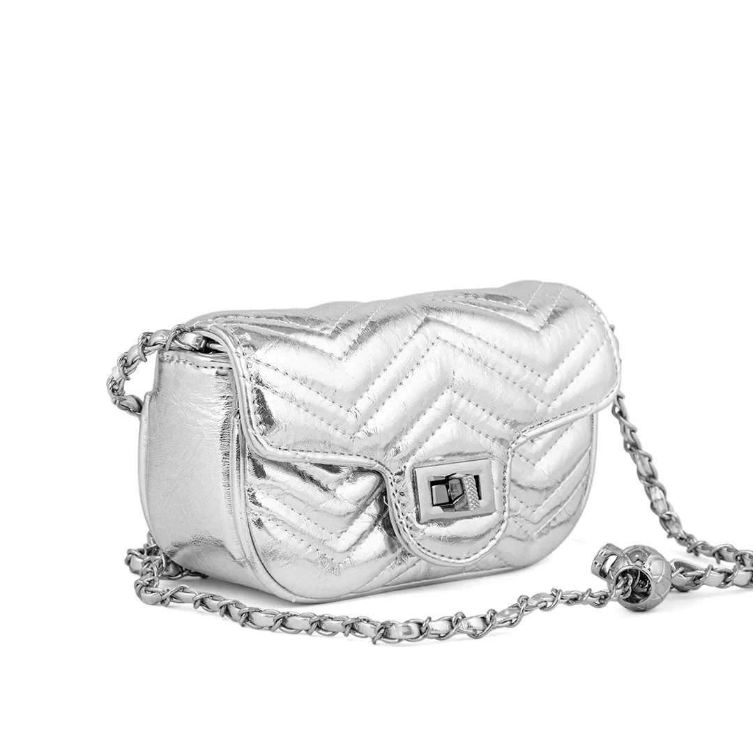 Silver Formal Clutch P24119 - Image 3