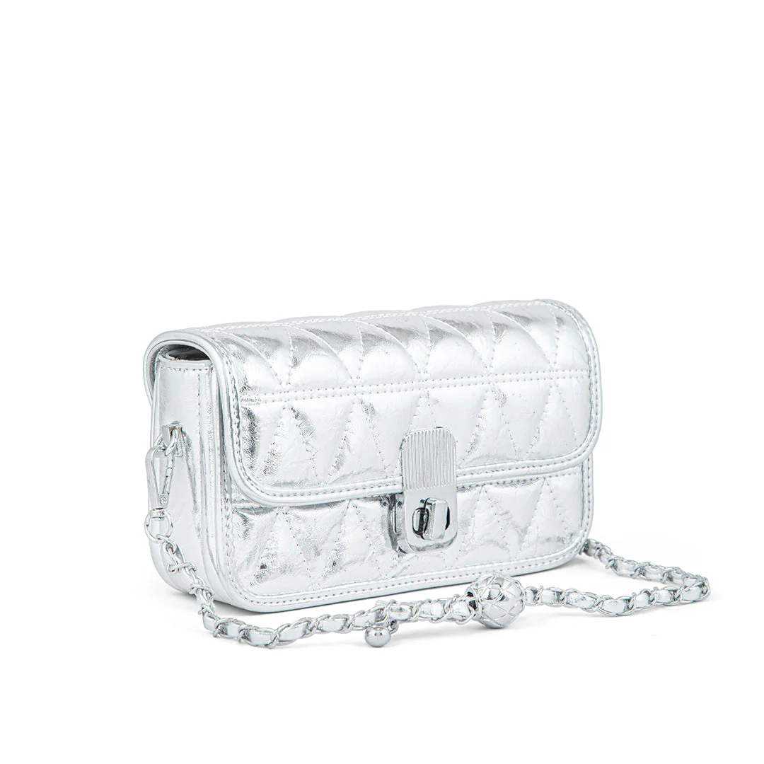 Silver Formal Clutch P24121 - Image 3