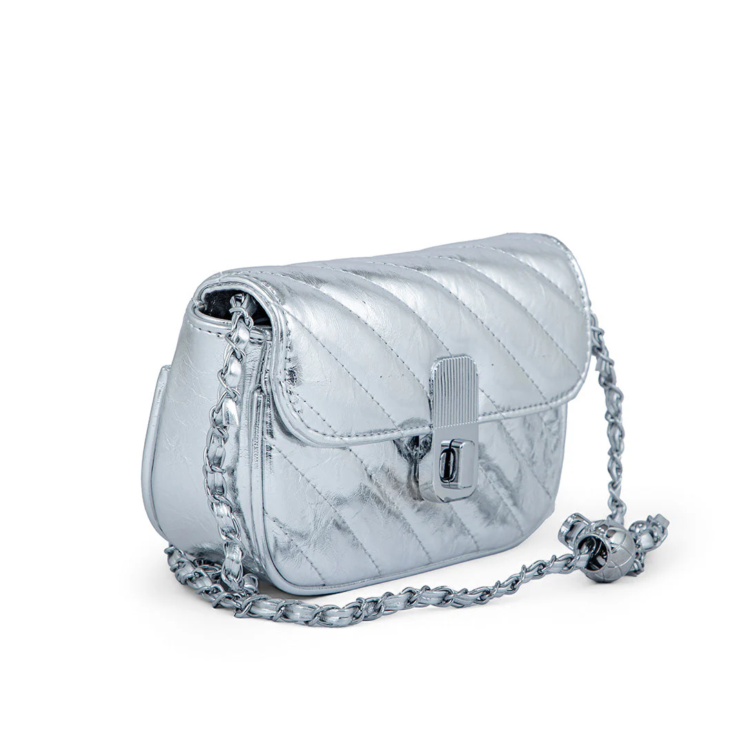 Silver Formal Clutch P24123 - Image 3