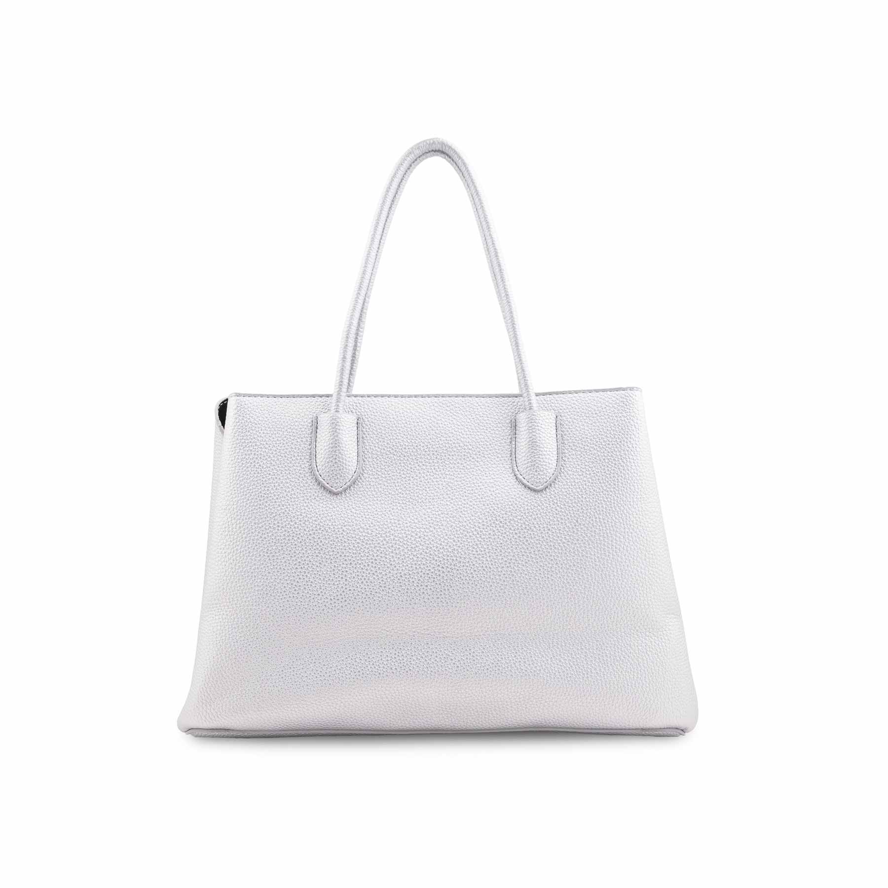 Silver Formal Hand Bag For Ladies P36591 - Image 4