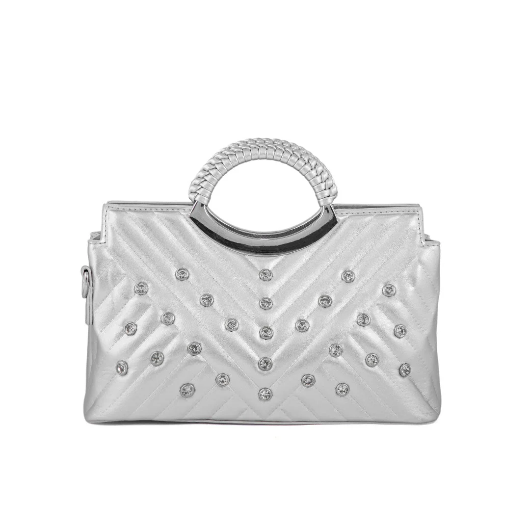 Silver Formal Hand Bag P36161 - Image 2