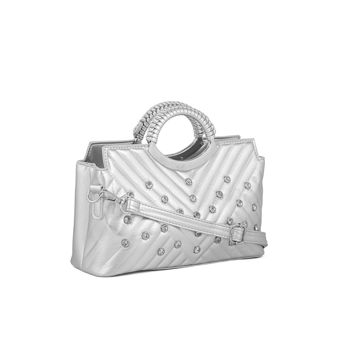 Silver Formal Hand Bag P36161 - Image 3