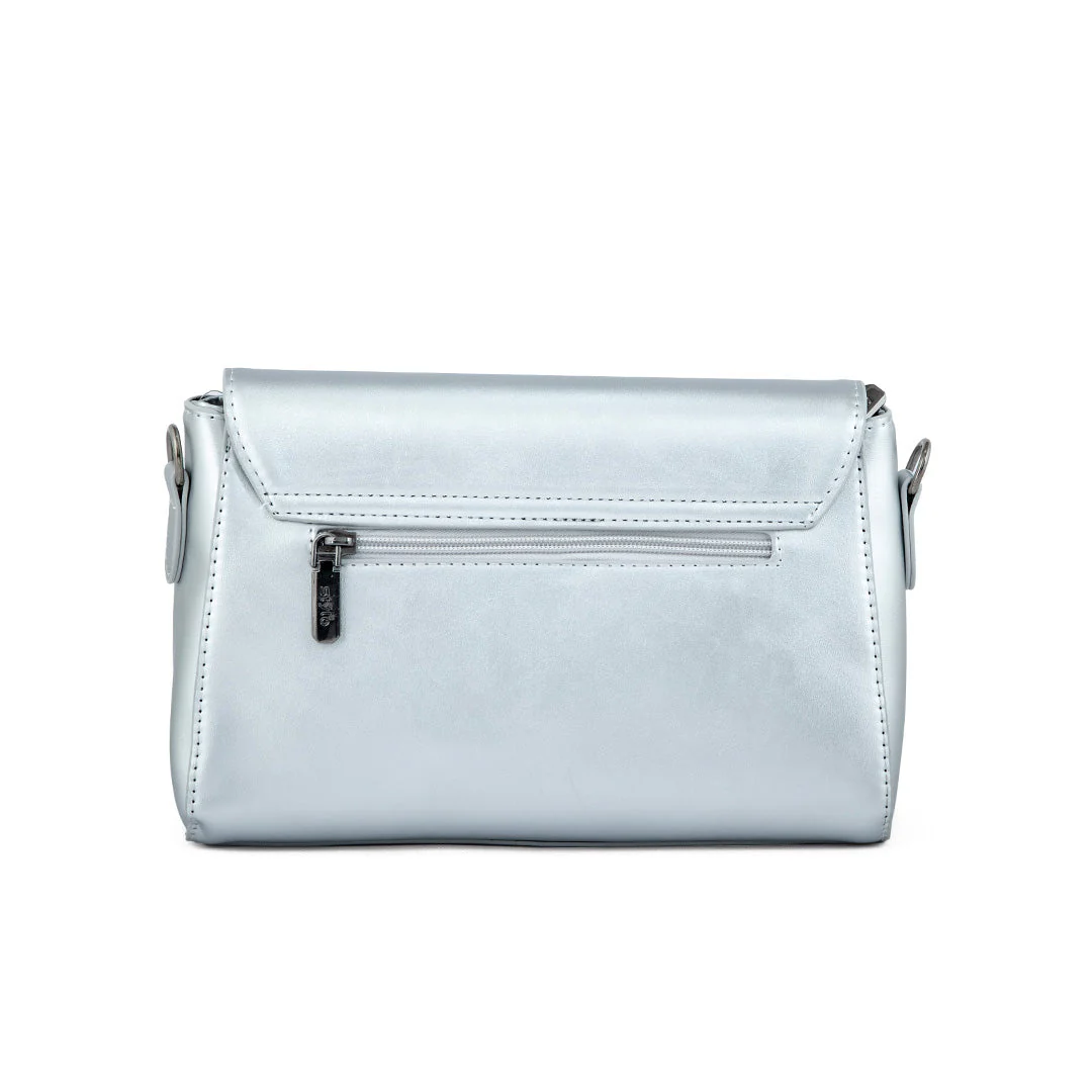 Silver Formal Shoulder Bag For Women P36251 - Image 3
