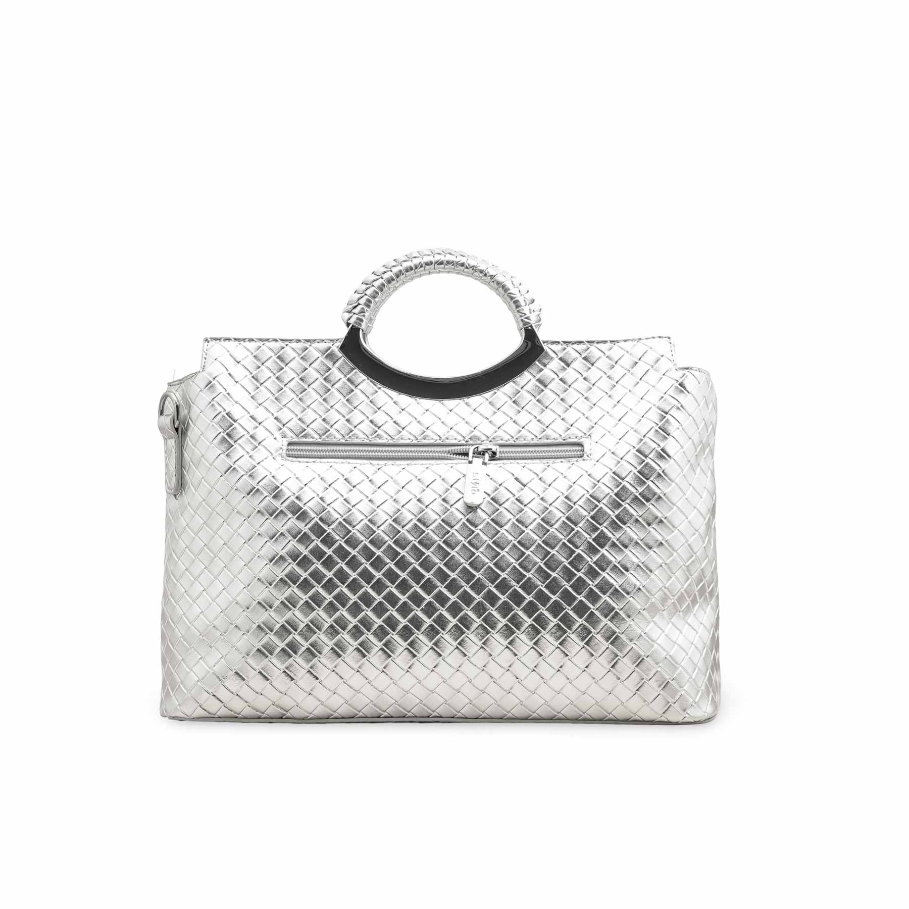 Silver Formal Hand Bag P36393 - Image 3