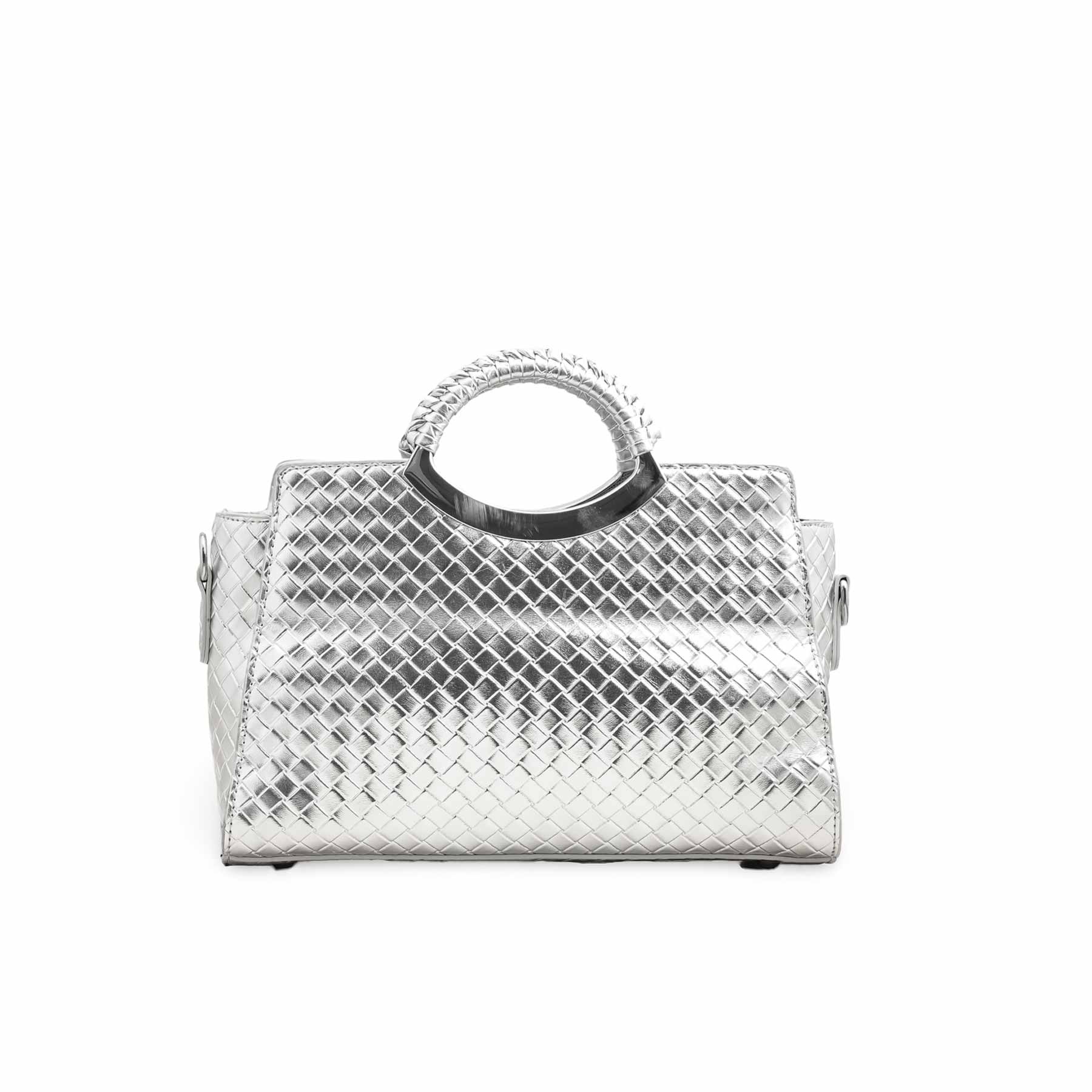 Silver Formal Hand Bag P36394 - Image 4