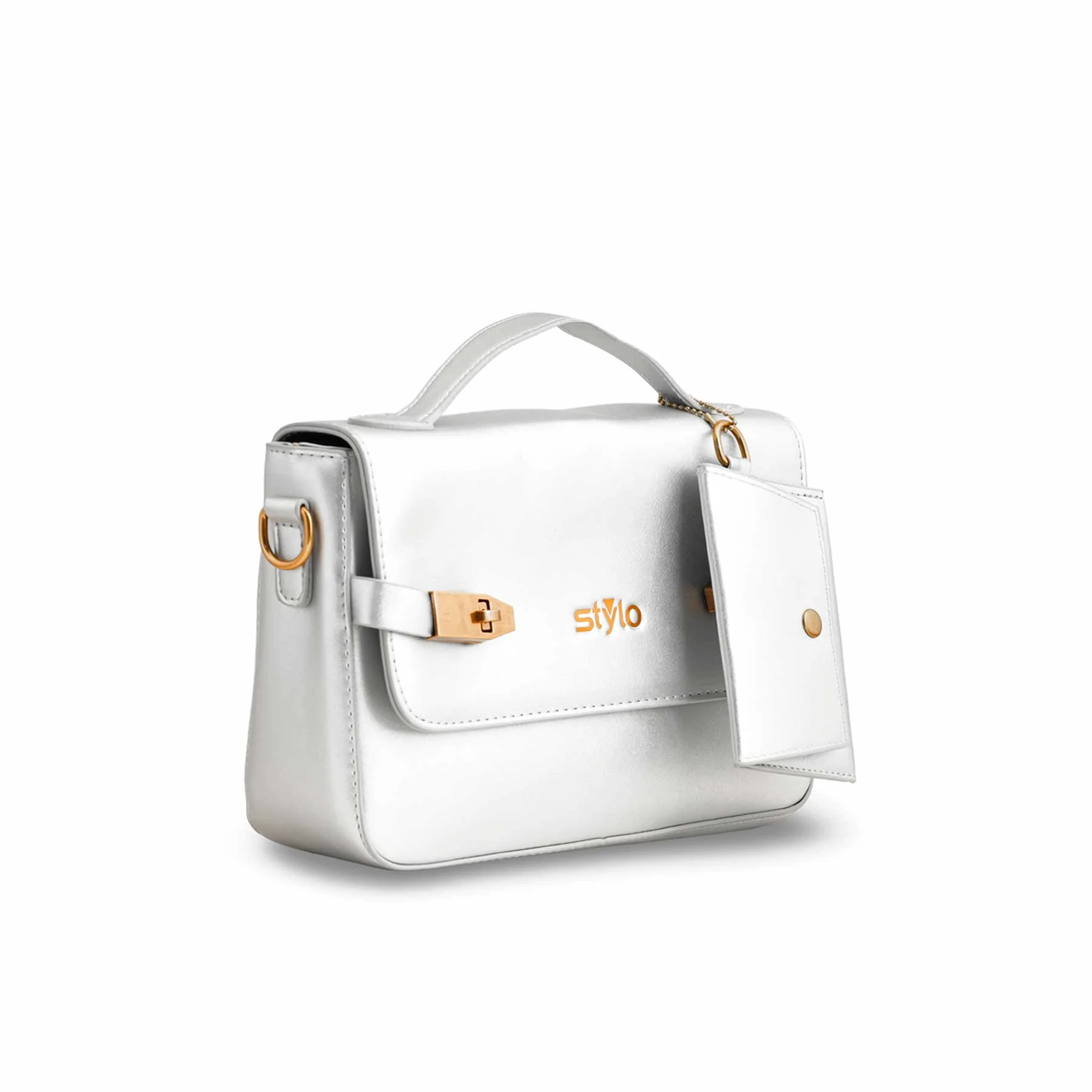 Silver Formal Shoulder Bag For Women P36142 - Image 2