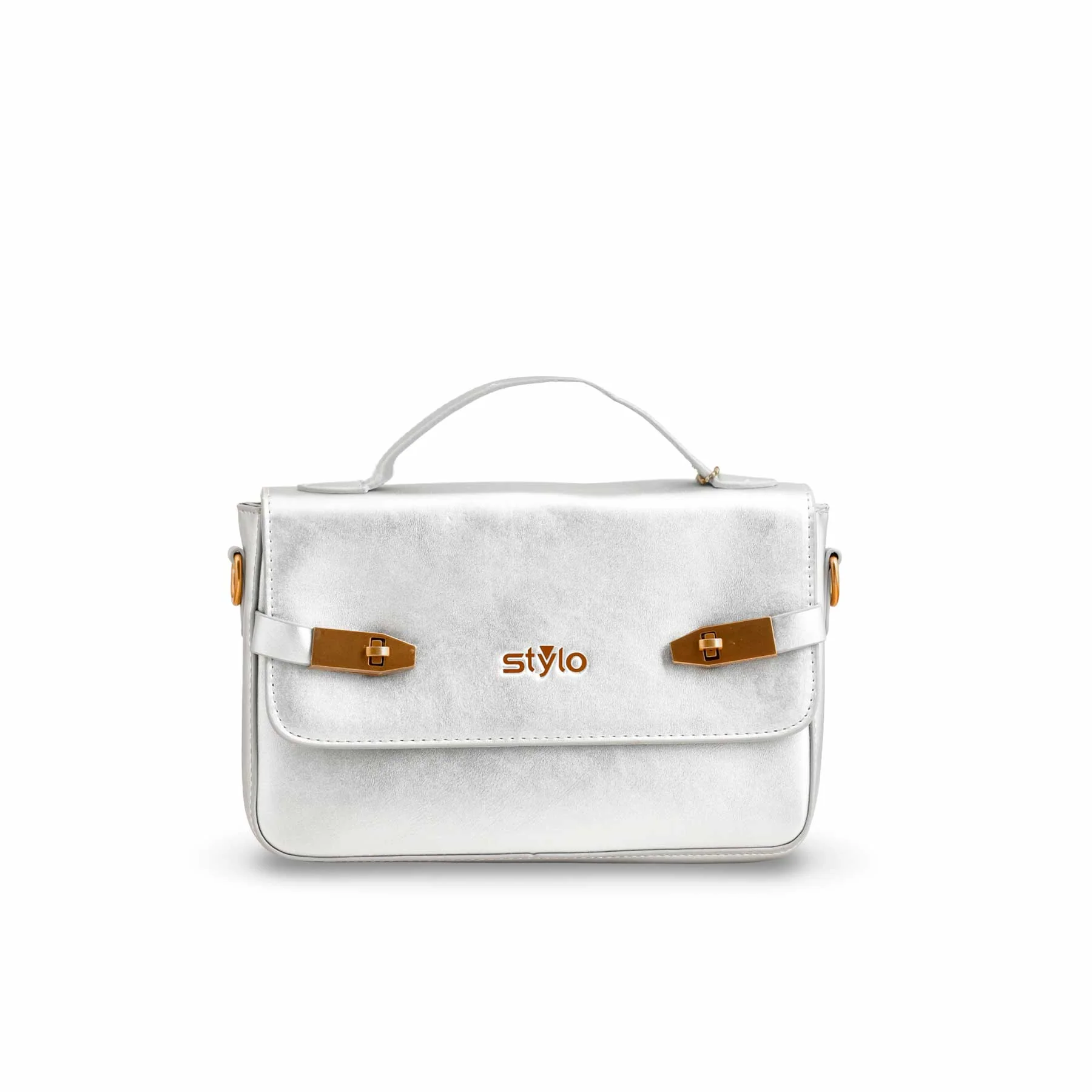 Silver Formal Shoulder Bag For Women P36142 - Image 3