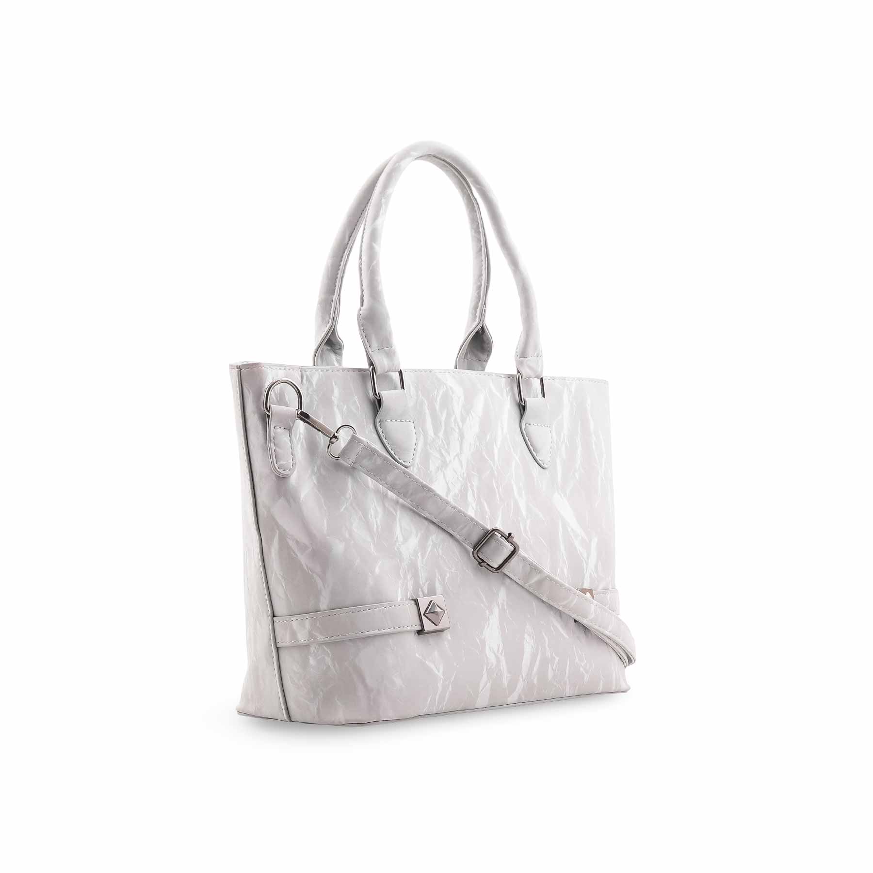 Silver Formal Shoulder Bag For Women P36455 - Image 3