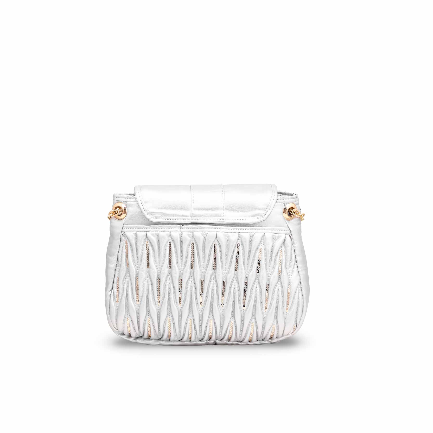 Silver Formal Shoulder Bag P55601 - Image 3