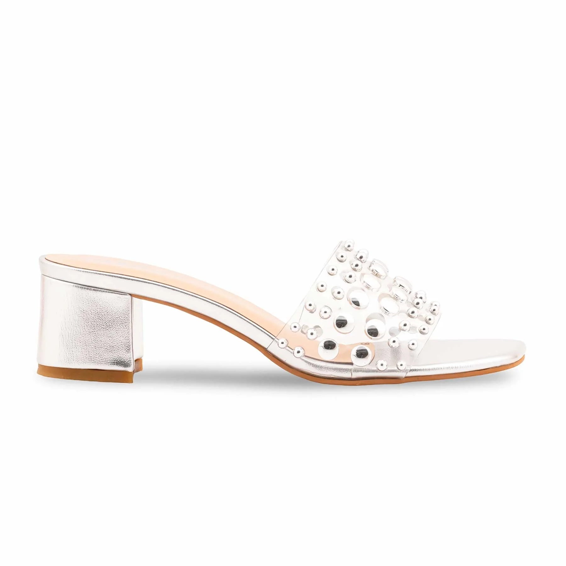 Silver Formal Slipper For Ladies FR8492 - Image 2
