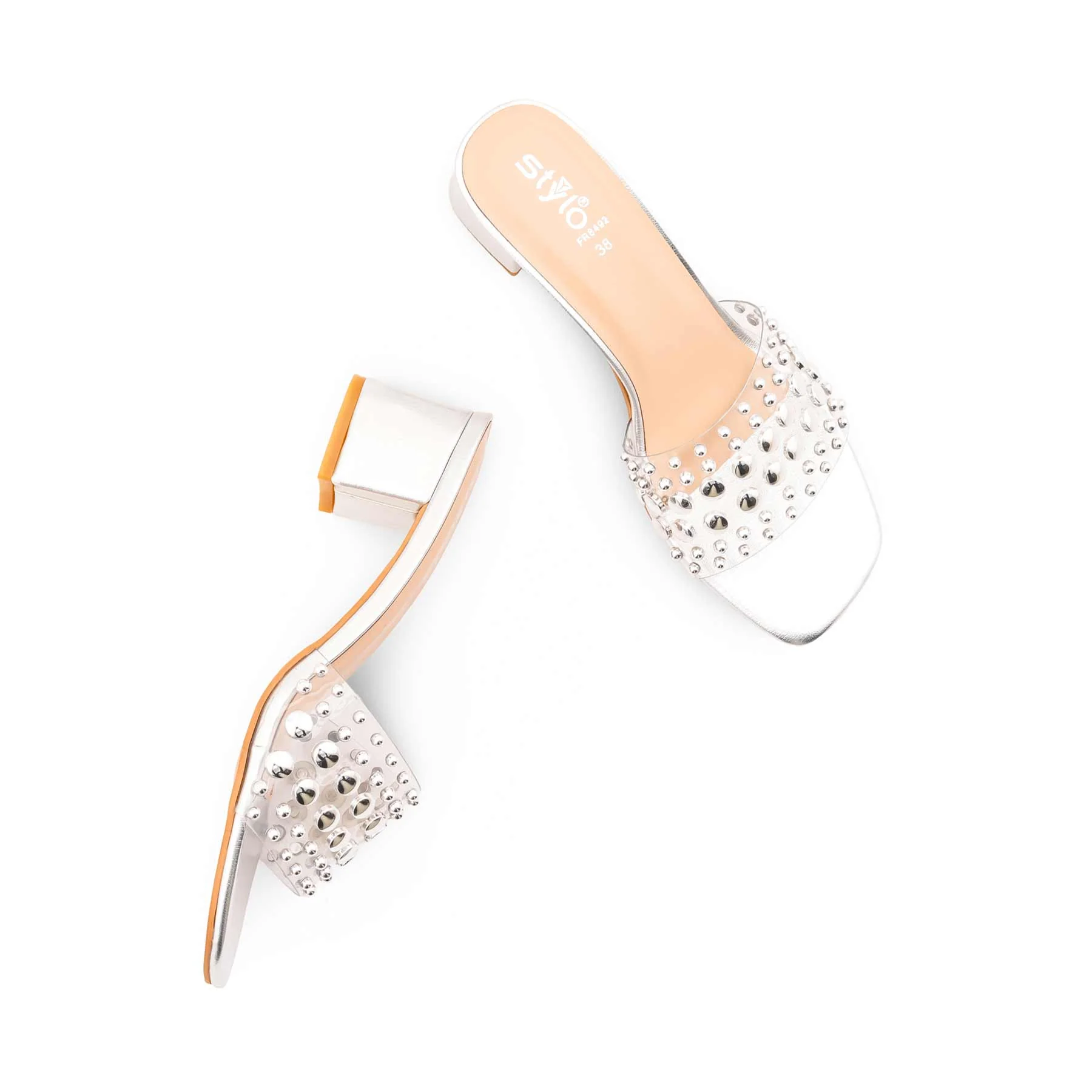 Silver Formal Slipper For Ladies FR8492 - Image 5