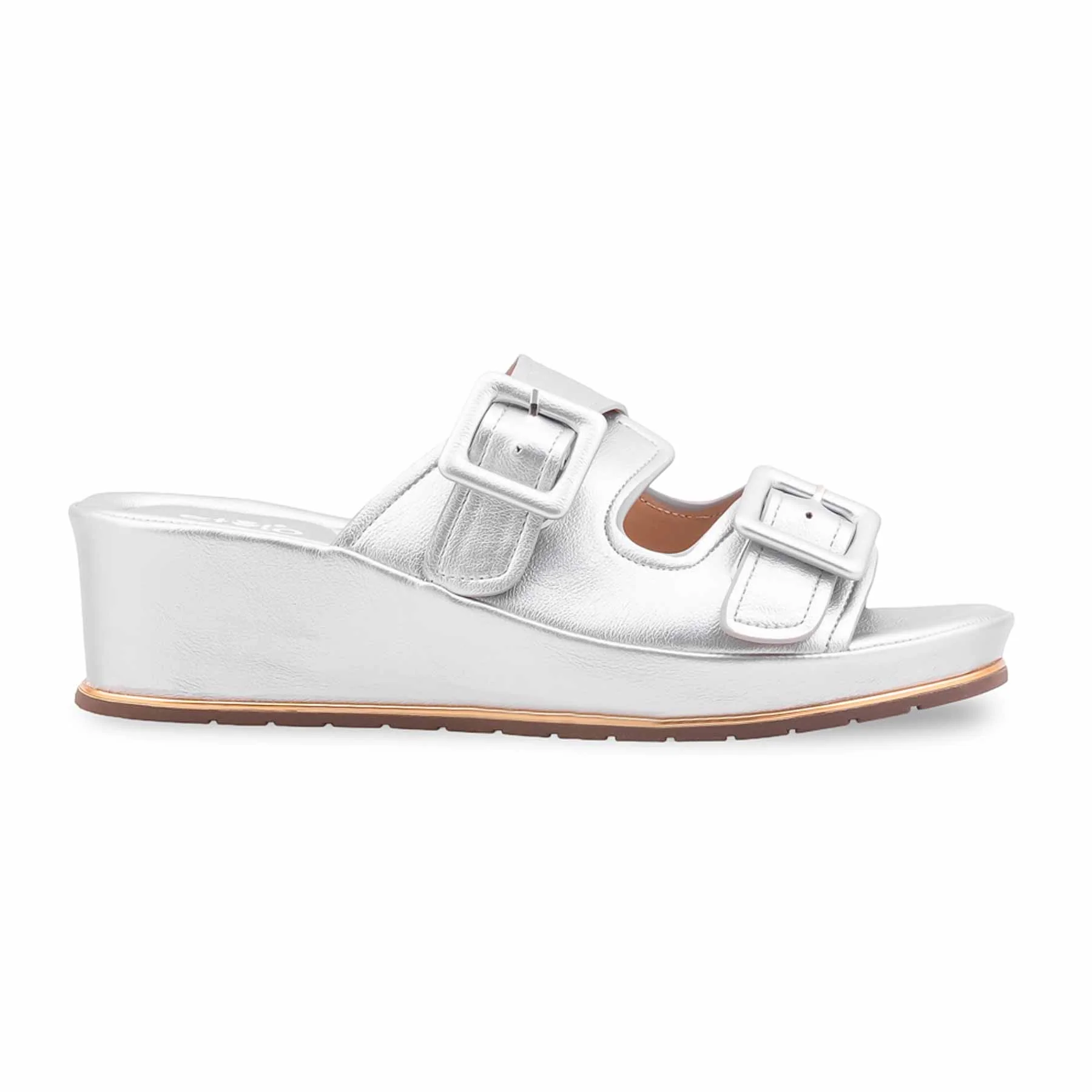 Silver Formal Slipper For Ladies PU0763 - Image 2