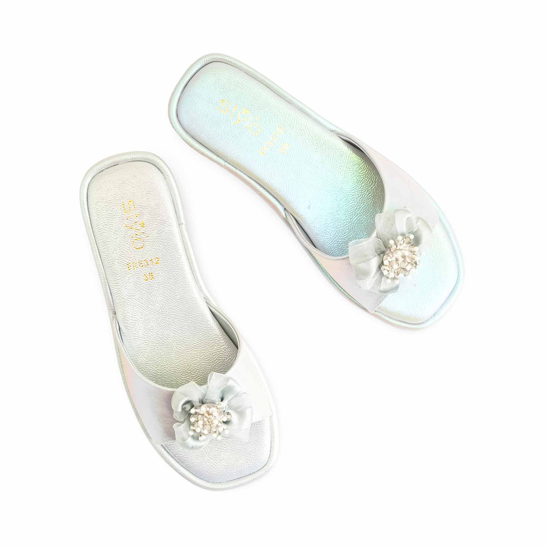 Silver Formal Slipper FR8312 - Image 5