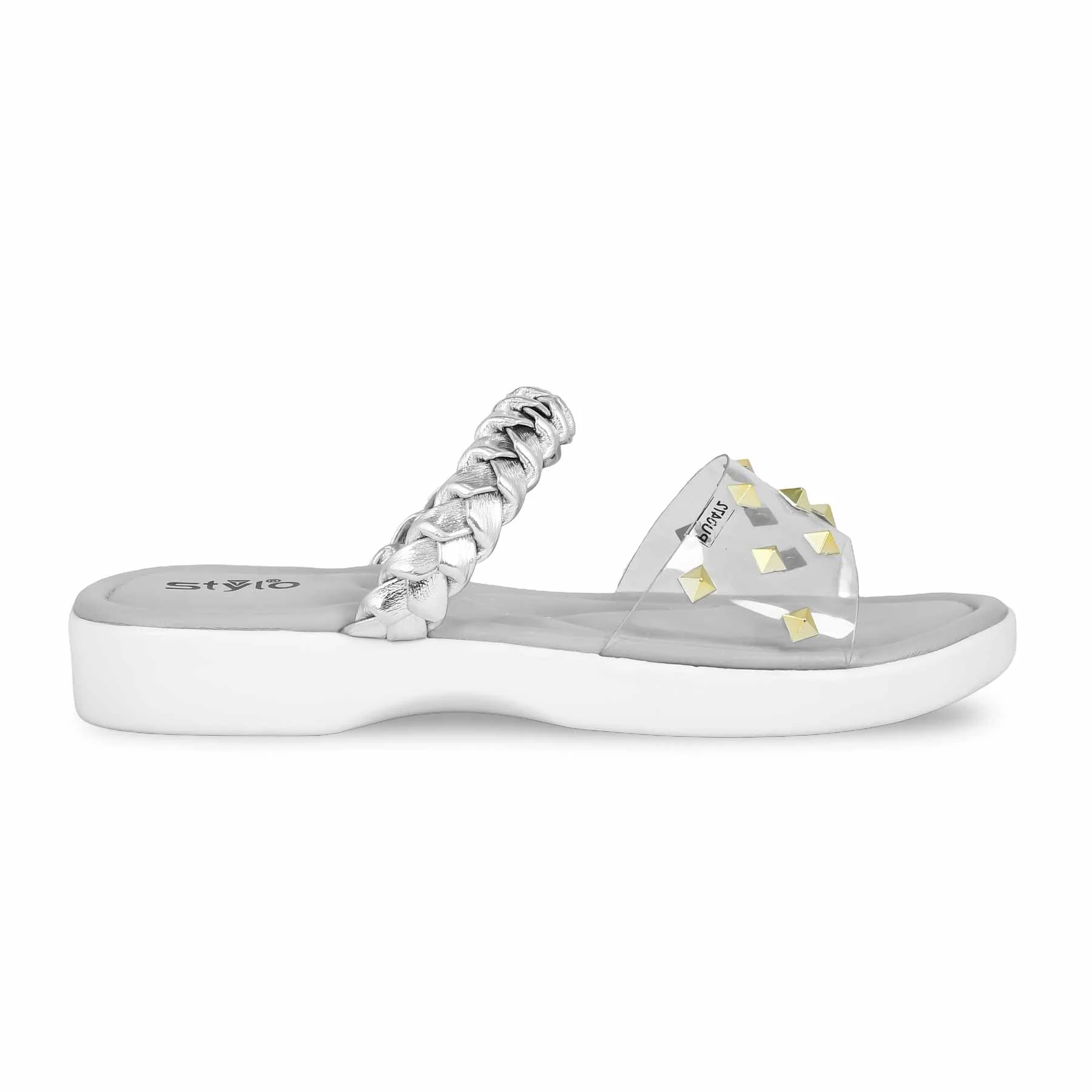 Silver Formal Slipper PU0472 - Image 2