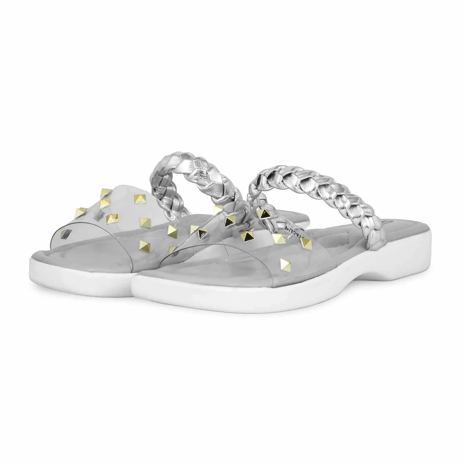 Silver Formal Slipper PU0472 - Image 3