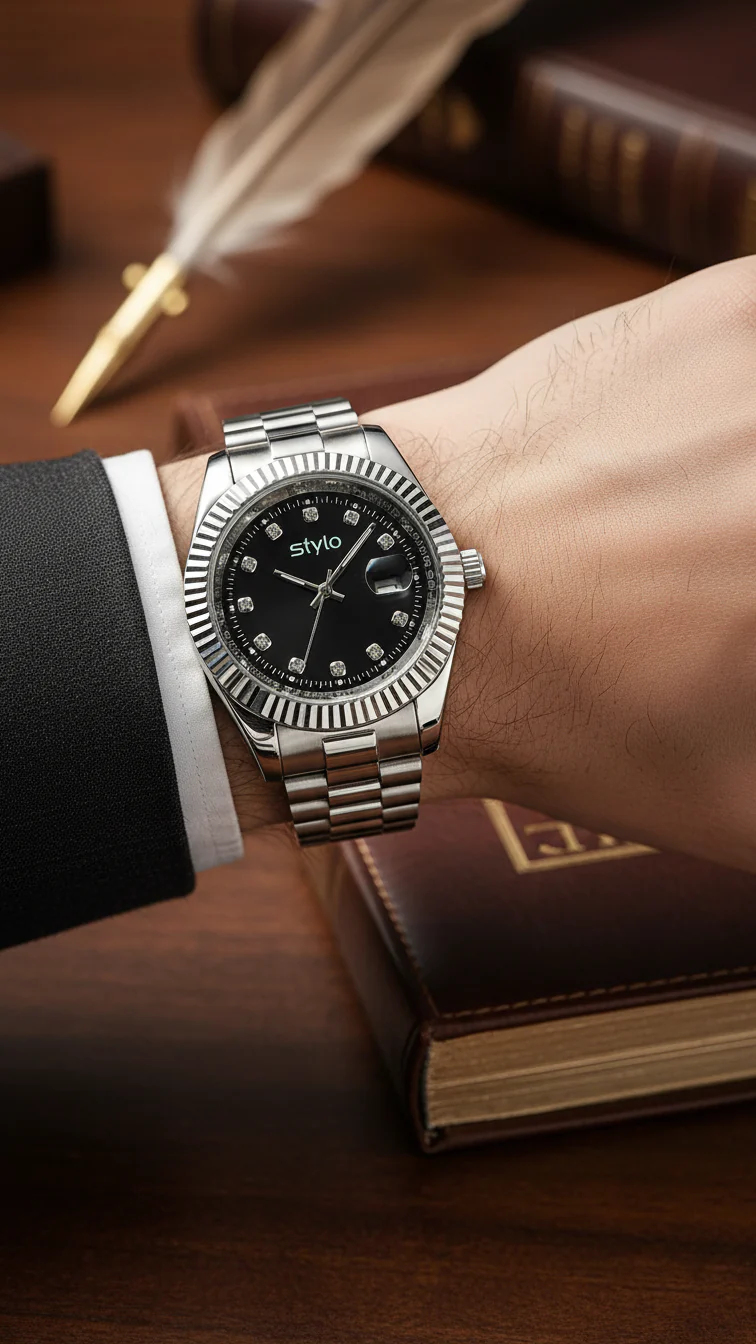 SILVER GENTS WATCH J33917