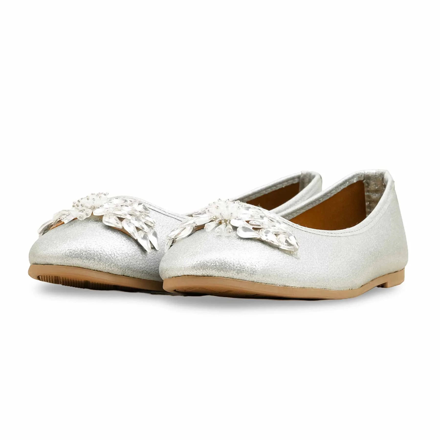 Silver Pumps For Ladies WN1271 - Image 4