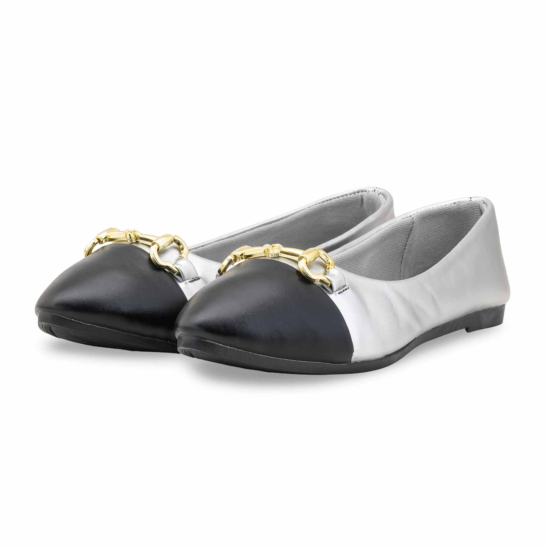 Silver Pumps For Ladies WN1310 - Image 4